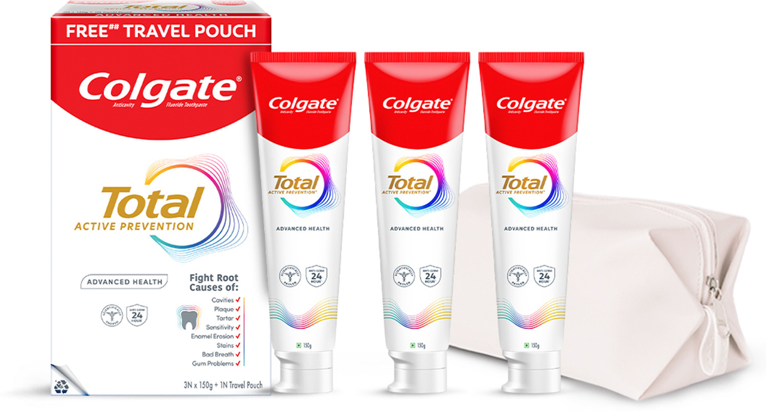 Image of Colgate Total Advanced Health Toothpaste 450g and Travel Pouch Toothpaste
