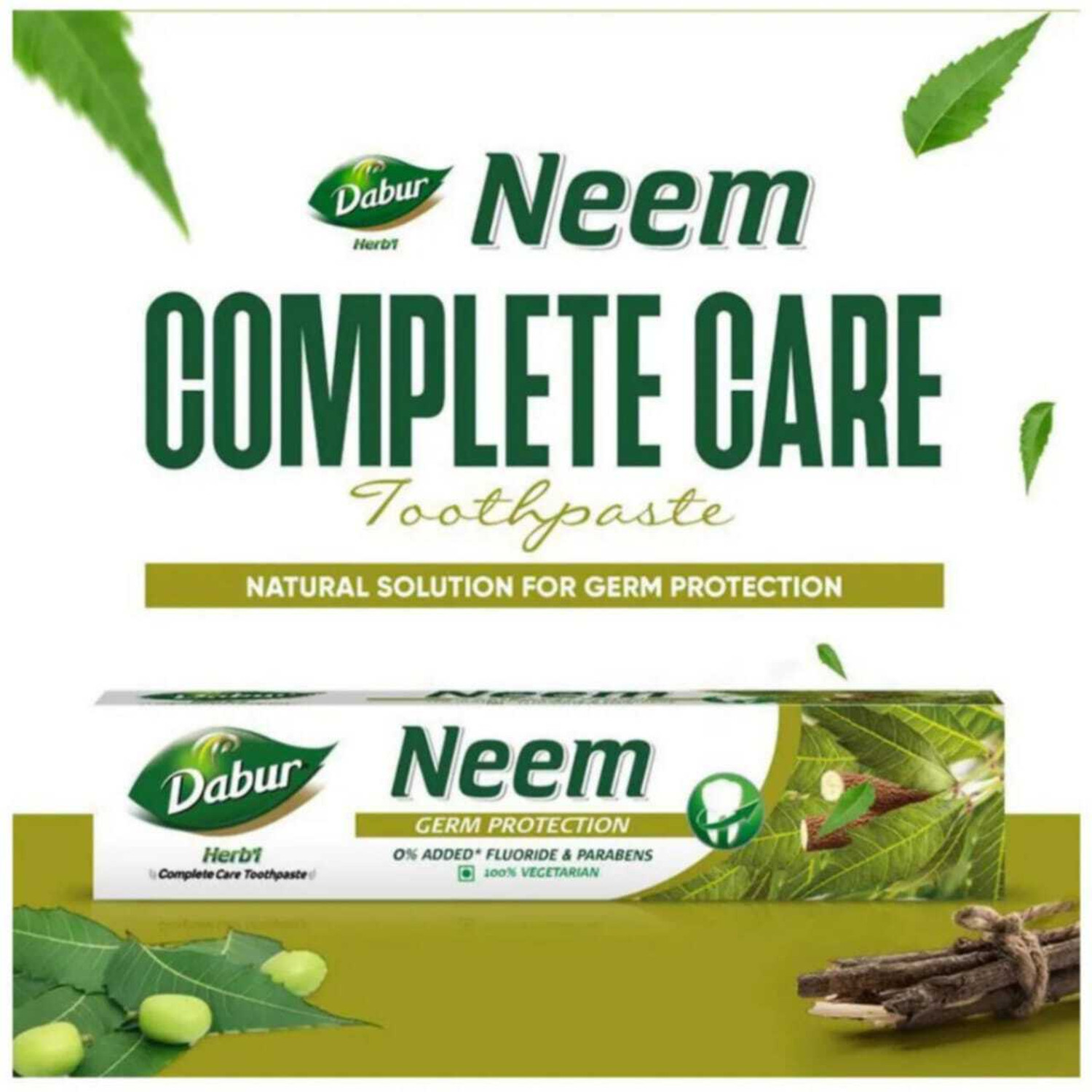 Image of Dabur Herbal Neem Complete Care Germ Protection Toothpaste 300gm 2pc Toothpaste