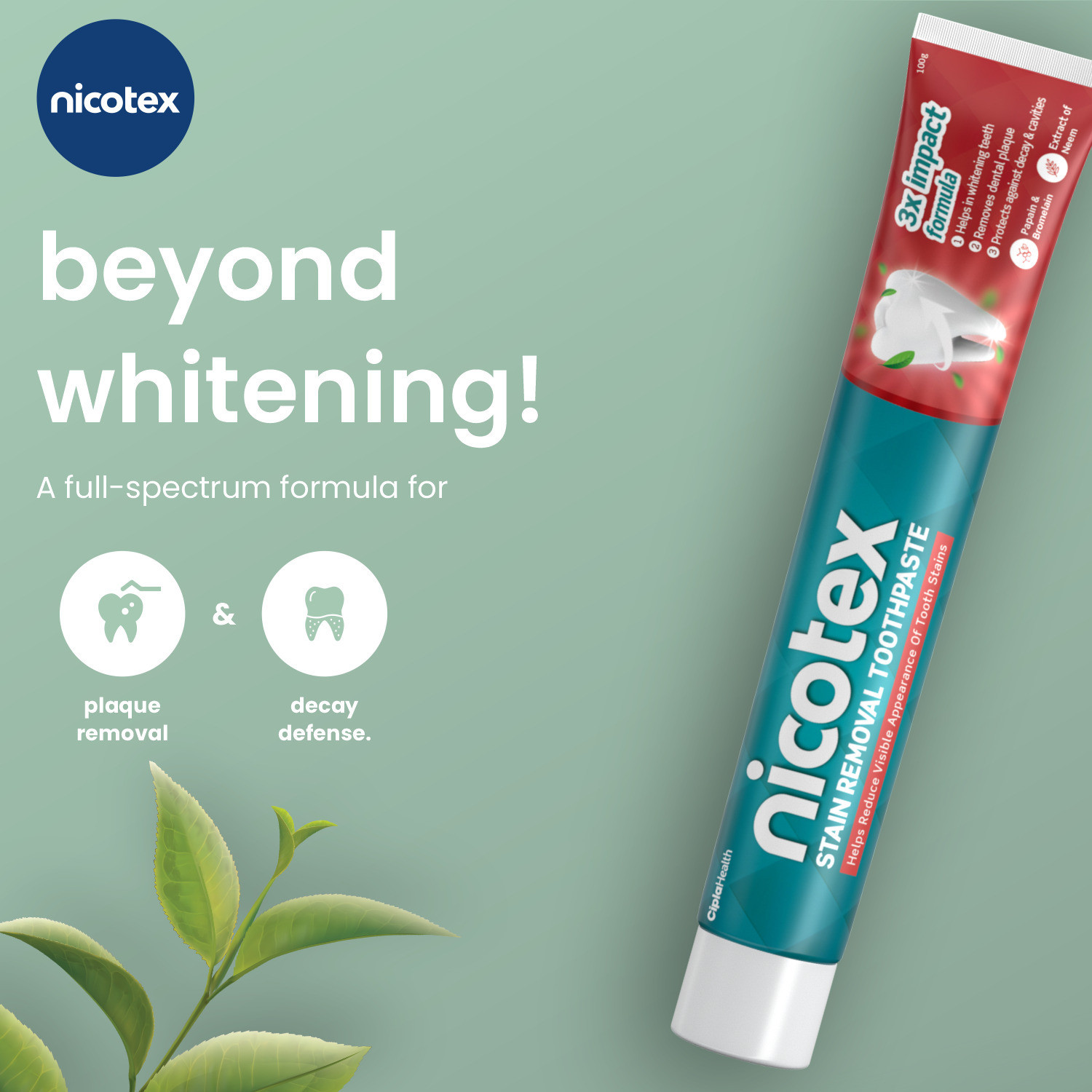 Image of Nicotex Stain Removal & Teeth Whitening Toothpaste