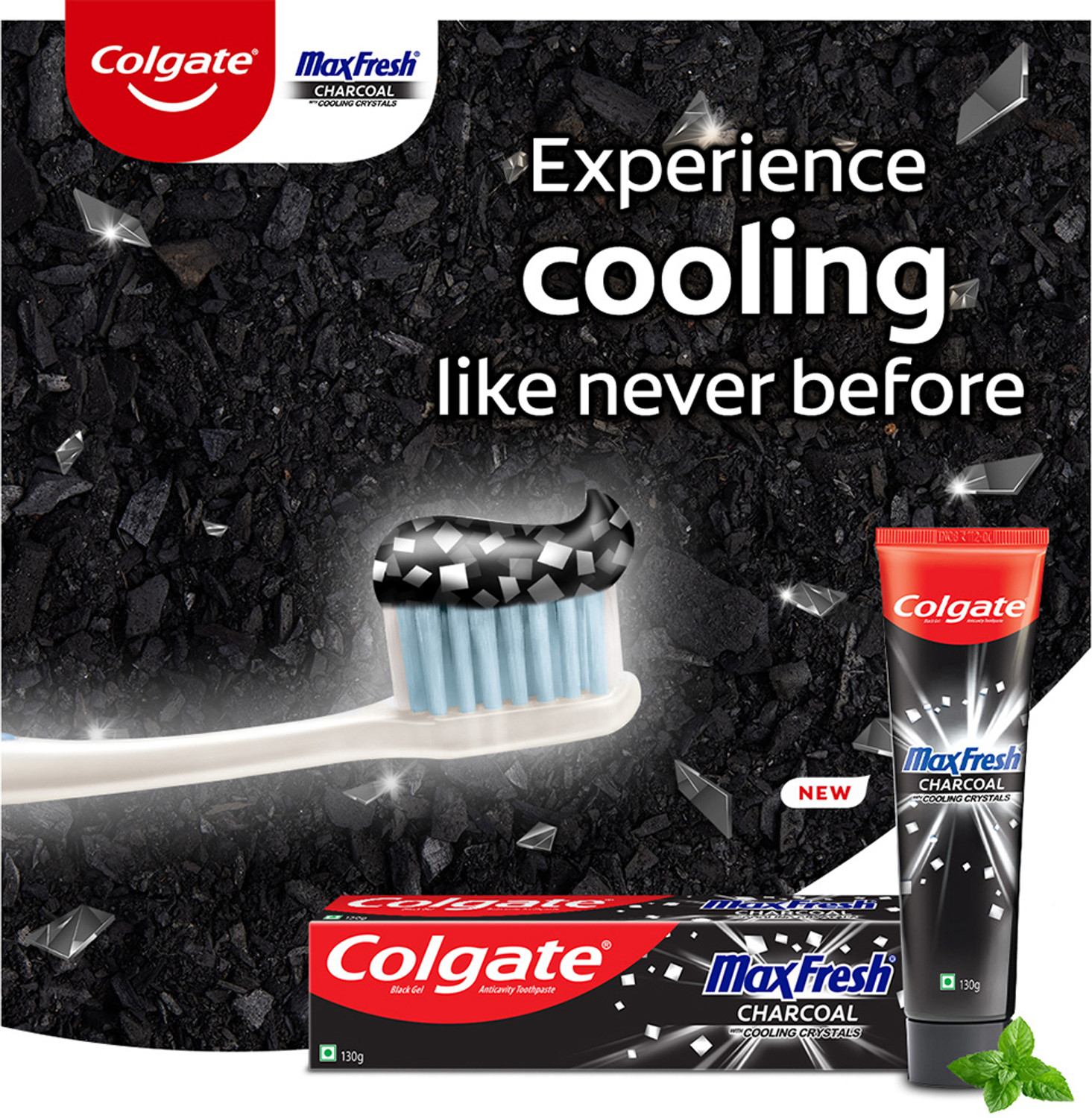 Image of Colgate MaxFresh Toothpaste, Black Gel Tooth Paste with Charcoal 390 gm Toothpaste