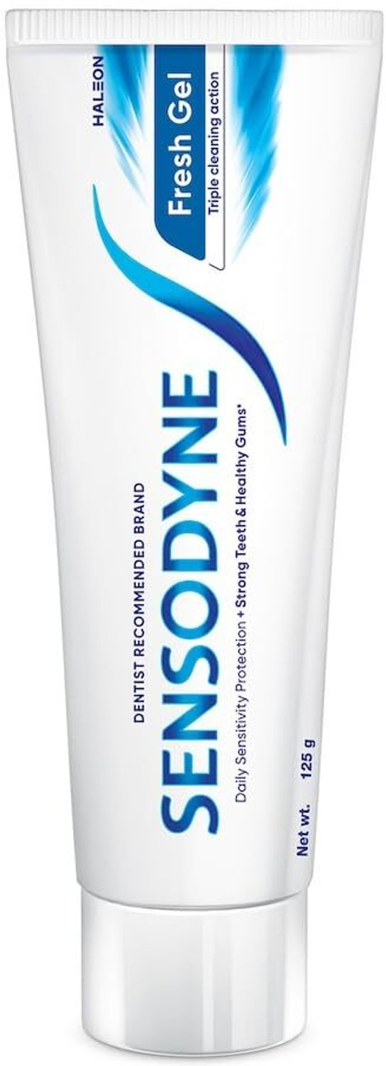 Image of SENSODYNE Toothpaste Fresh Gel Daily Relief Tooth Paste Combo Pack - 250gm 125gm x 2 Toothpaste