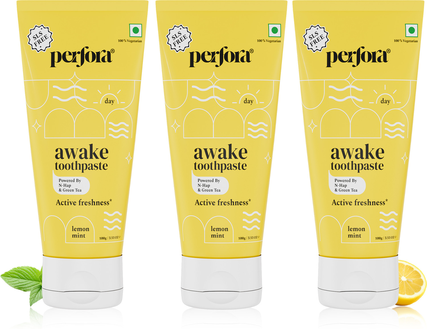 Image of Perfora Awake Toothpaste Active Freshness & Anti-cavity, SLS & Fluoride Free Toothpaste