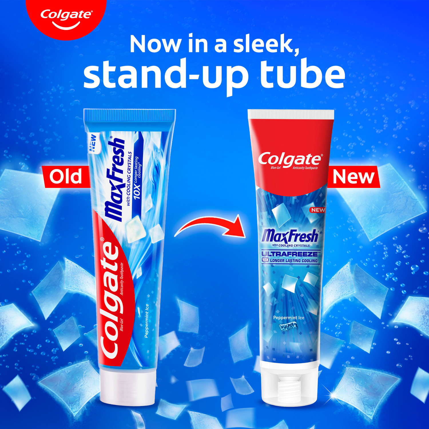 Image of Colgate MaxFresh Blue Gel Paste with Menthol for Super Fresh Breath (Peppermint Ice) Toothpaste