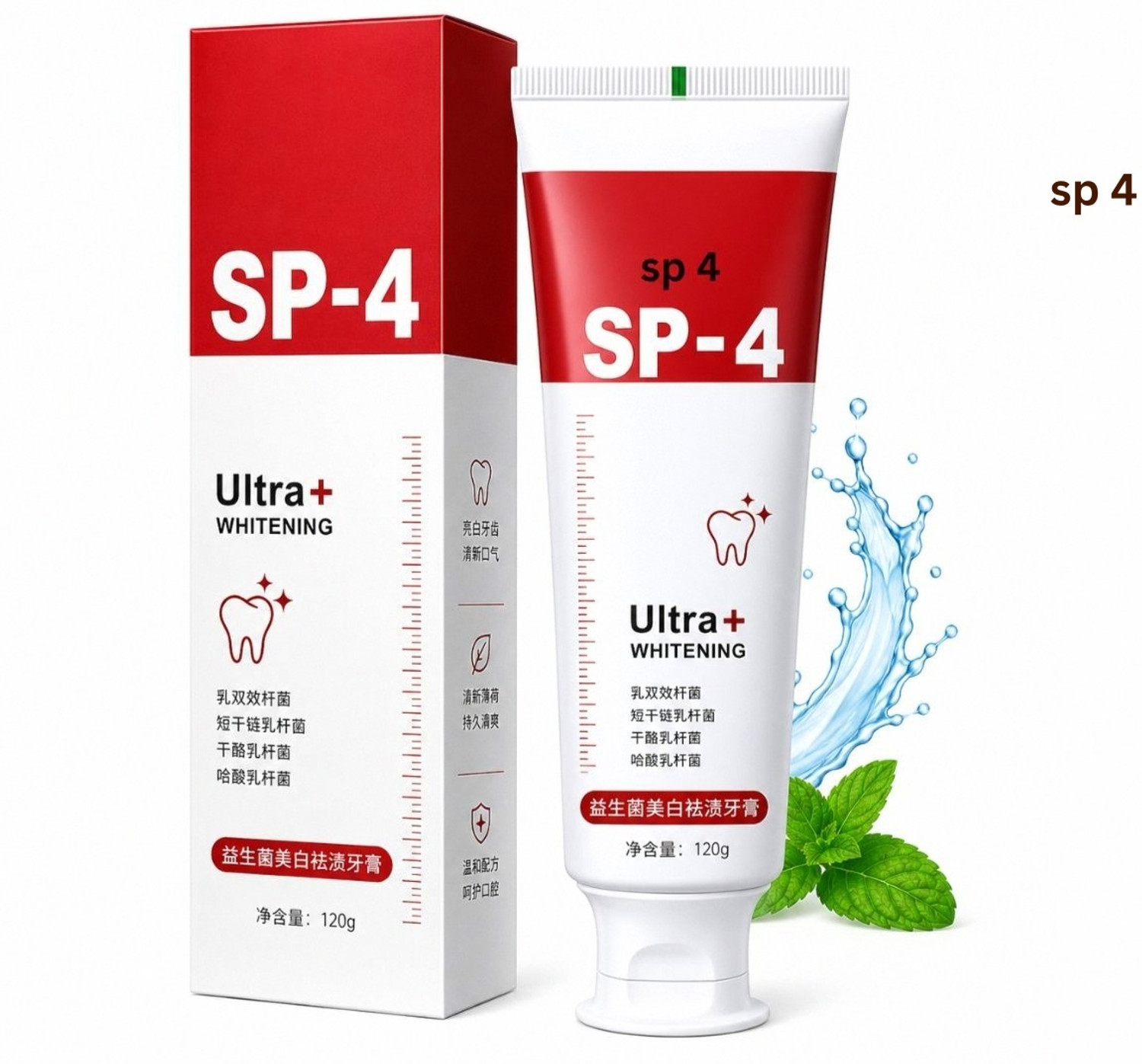 Image of sp 4 Teeth Whitening Cream | Refined Everyday SP-4 Toothpaste Version for Smooth & Toothpaste