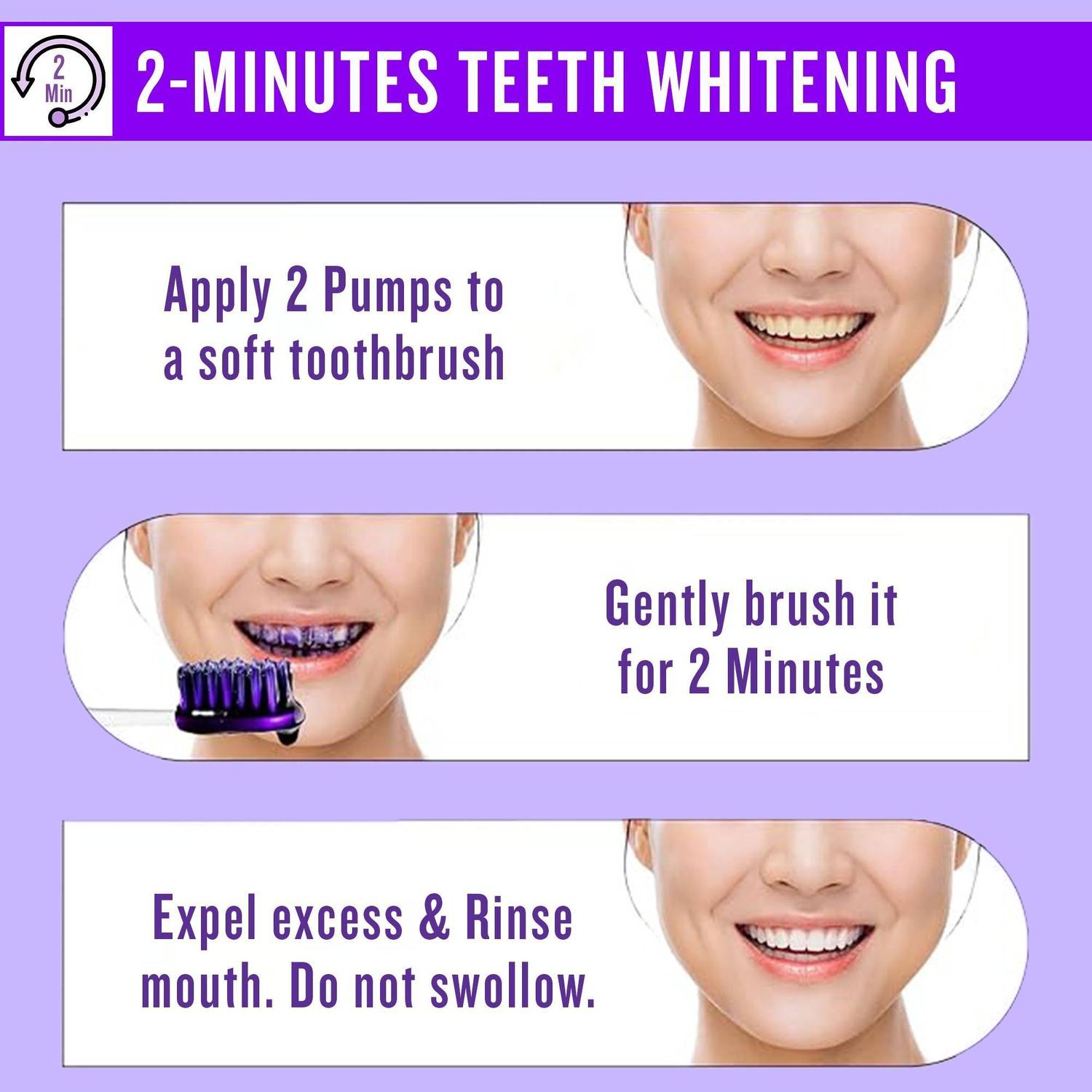 PUREXA Purple Teeth Whitening Toothpaste Serum Pack of 2 - Image 3