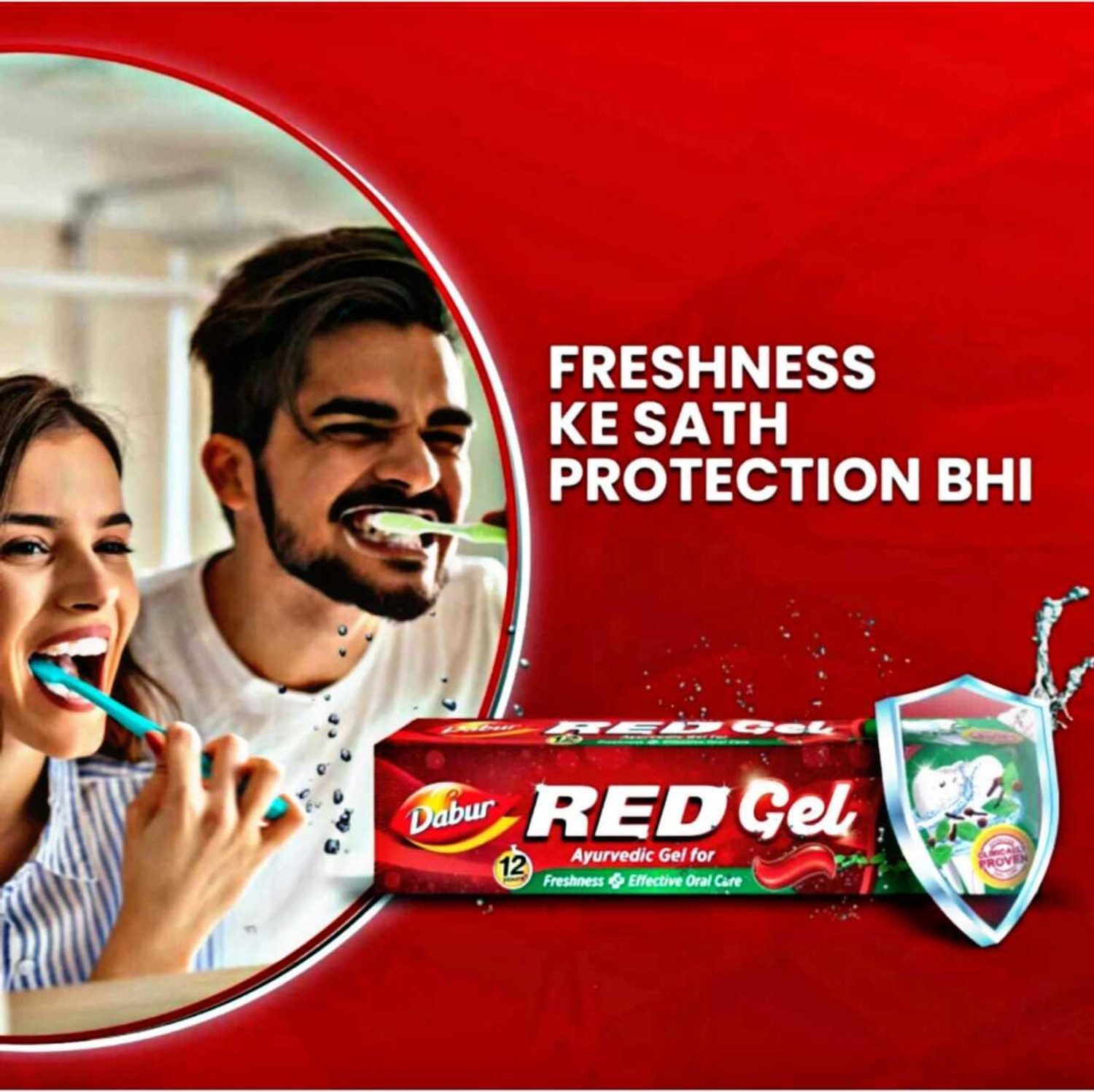 Image of Dabur Red Gel Ayurvedic Gel For Freshness Effective Oral Care 150gm 2pc Toothpaste