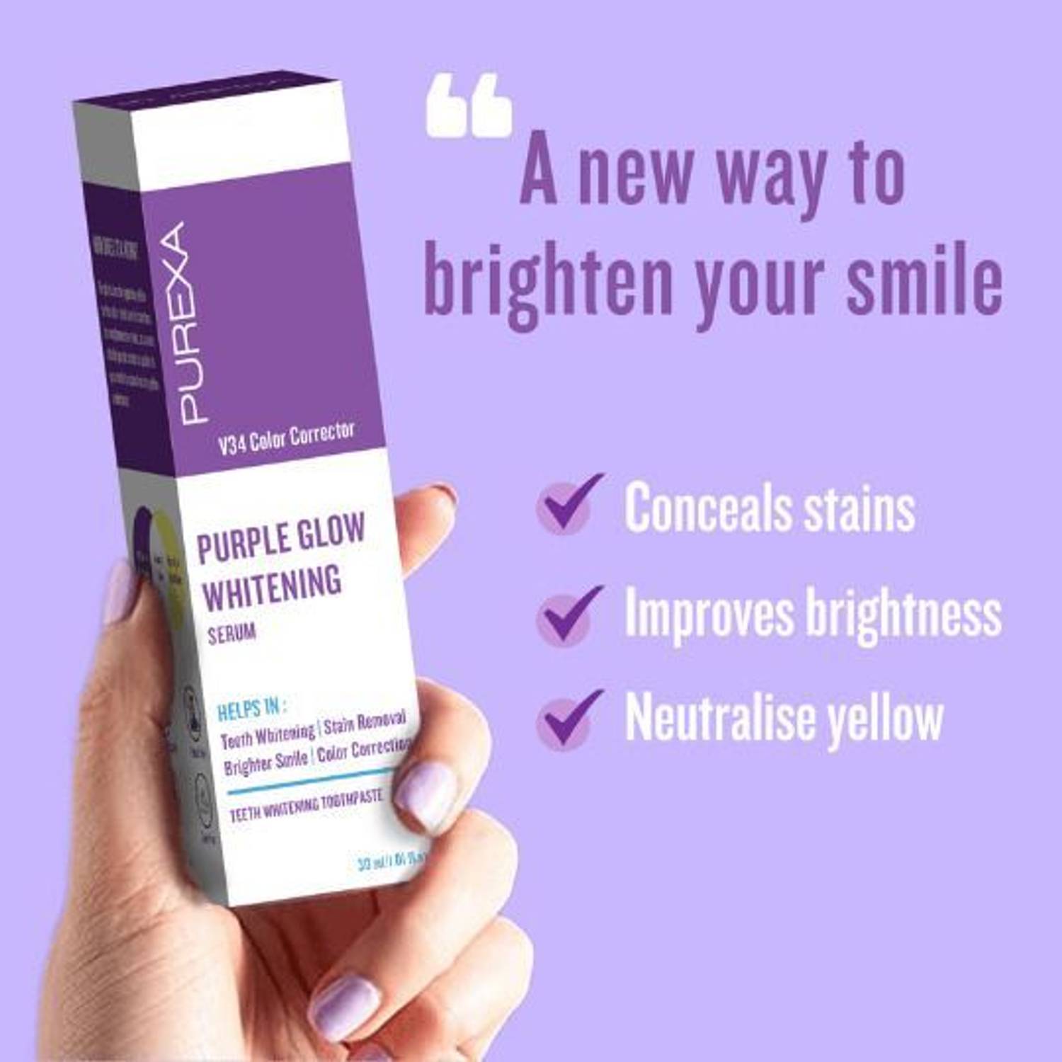 PUREXA Purple Teeth Whitening Serum 30ml - Image 2