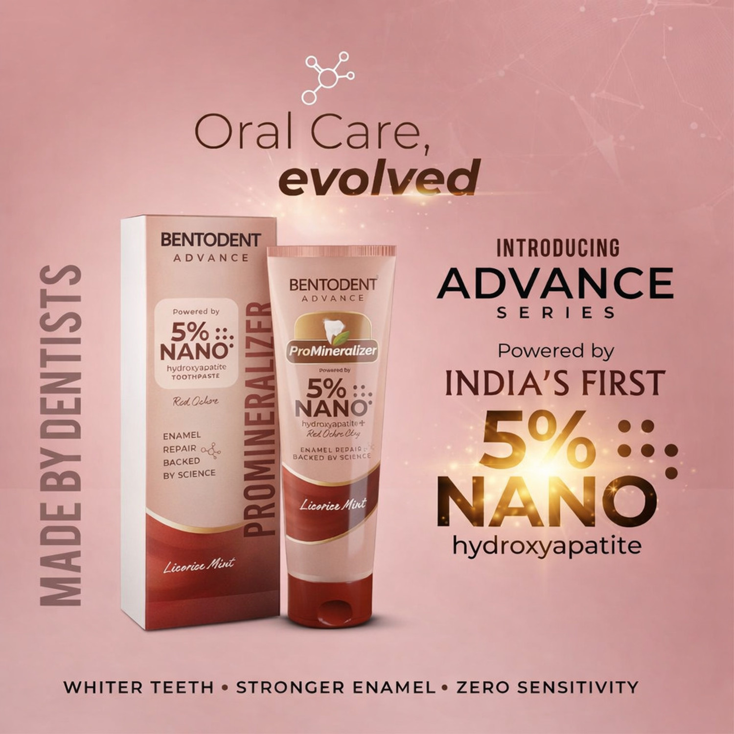Image of bentodent Promineraliser with 5% Nano Hydroxyapatite & Licorice mint Toothpaste