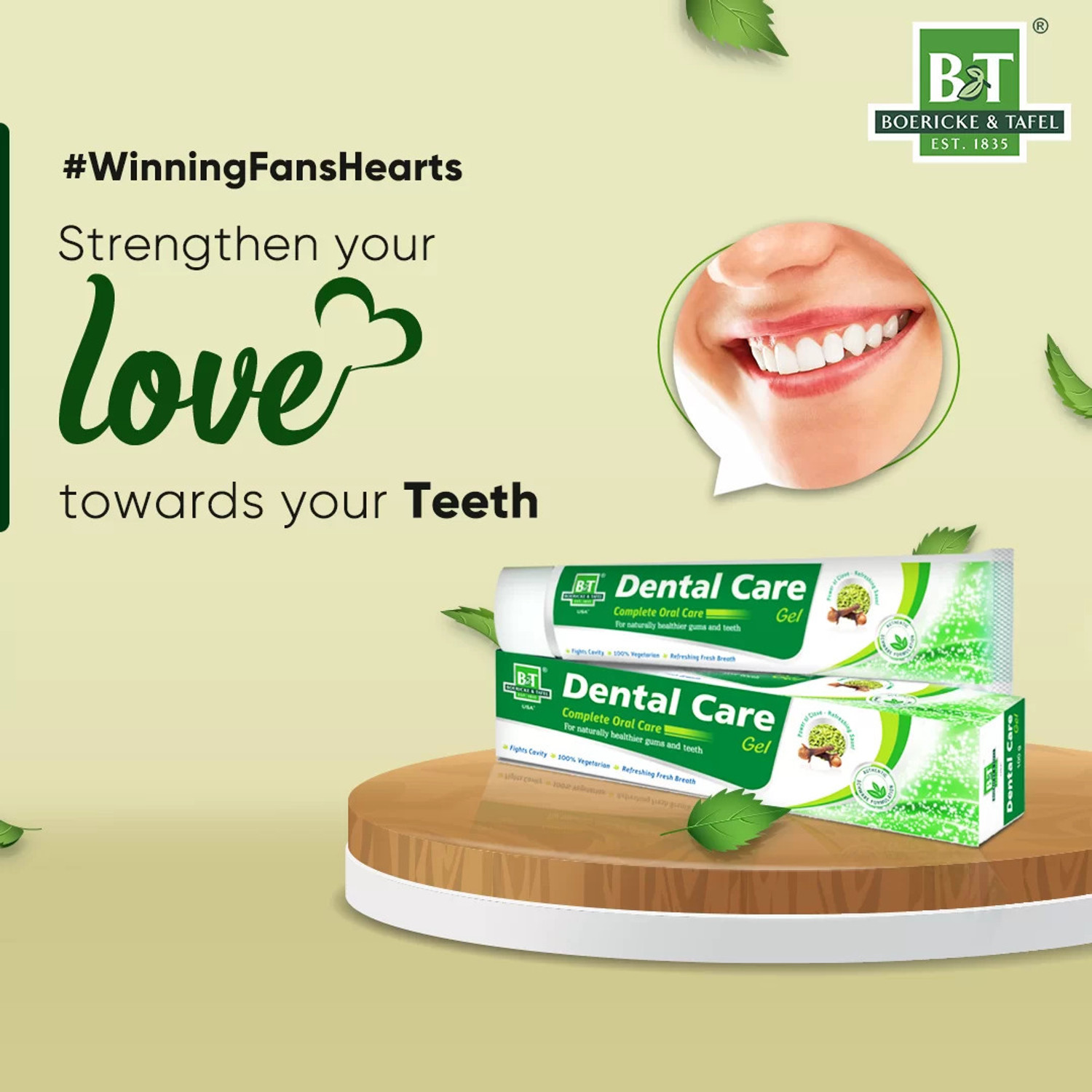 Image of BT BOERICKE & TAFEL Dental Care Gel Toothpaste with Neem Extract for Strong Teeth & Healthy Gums Toothpaste (400 g, Pack of 4)