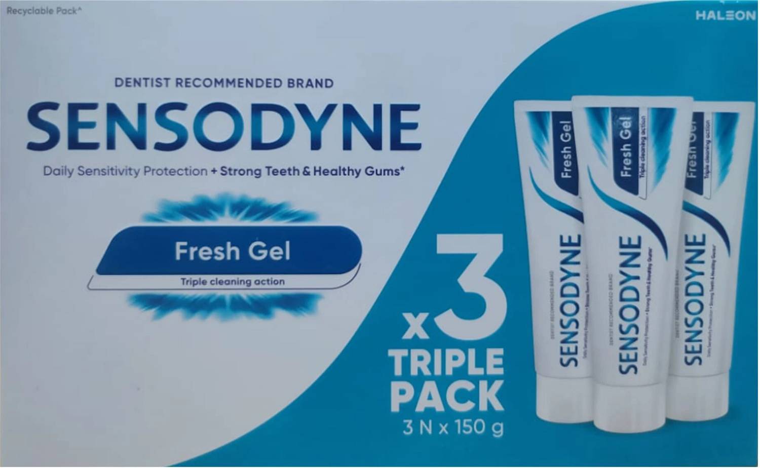SENSODYNE Fresh Gel Daily Sensitive Protection Toothpaste 450 g - Image 3