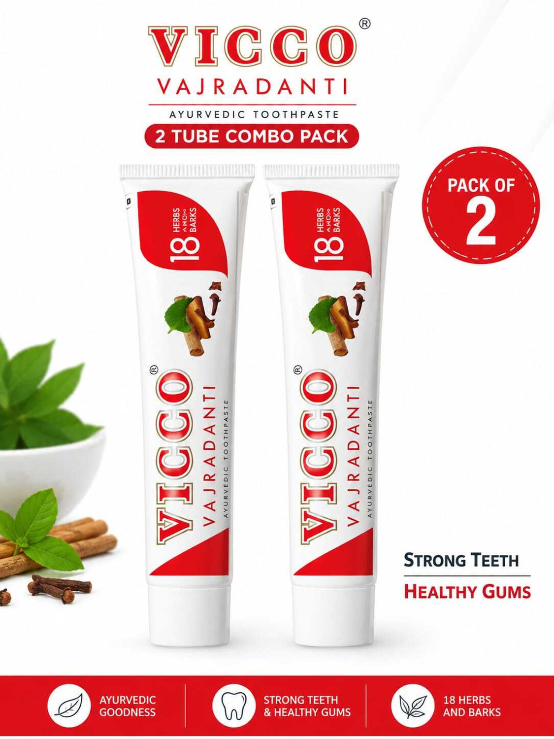 Image of VICCO Paste Pack Of 2 Toothpaste