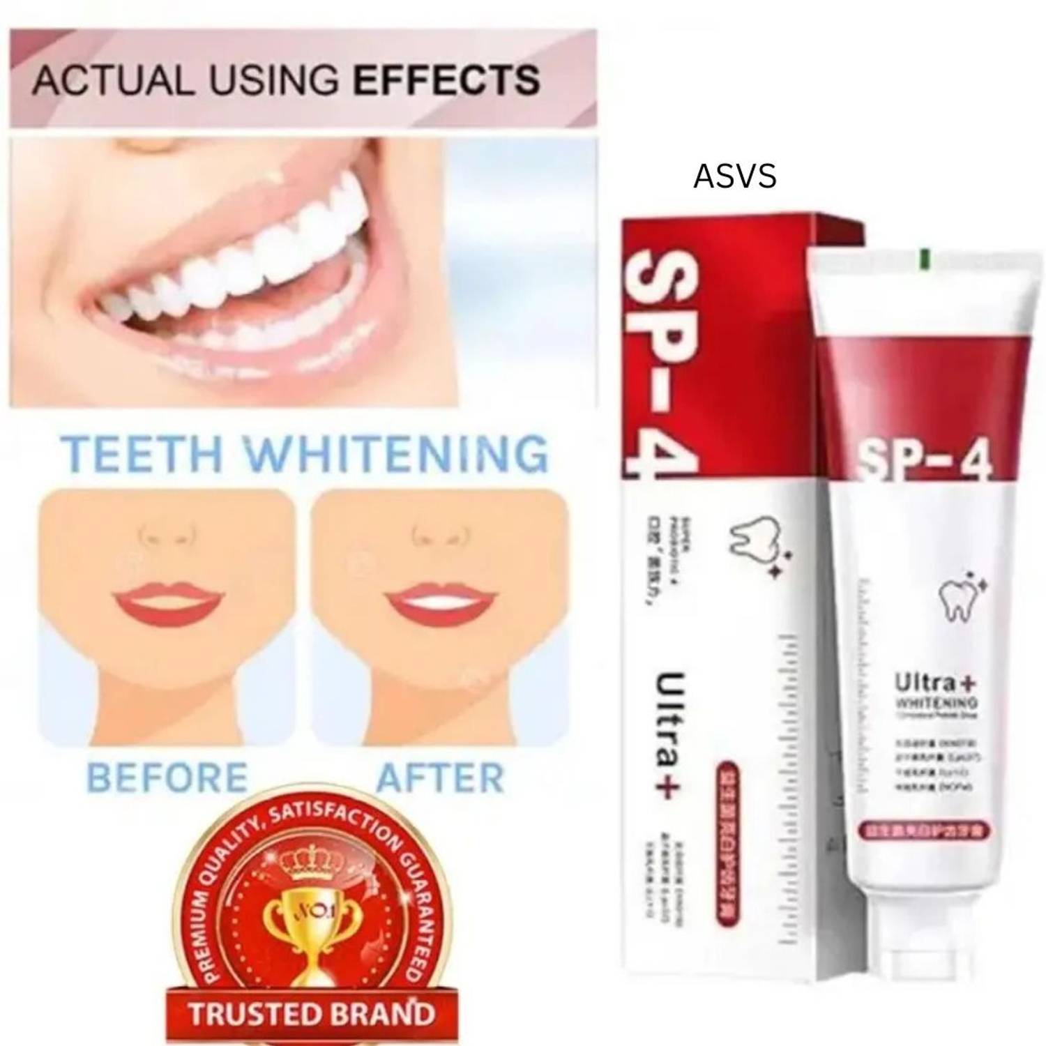 ASVS Sp4 Ultra Clean New Pack Teeth Whitening Gel Toothpaste Toothpaste