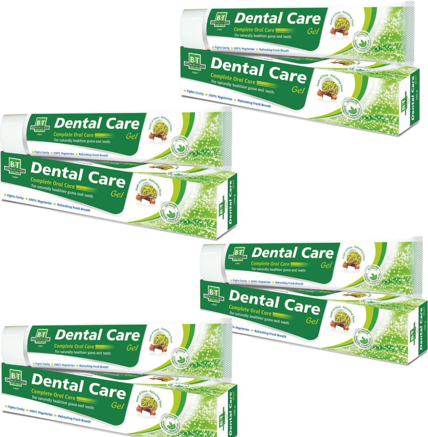 Image of BT BOERICKE & TAFEL Dental Care Gel Toothpaste with Neem Extract for Strong Teeth & Healthy Gums Toothpaste (400 g, Pack of 4)