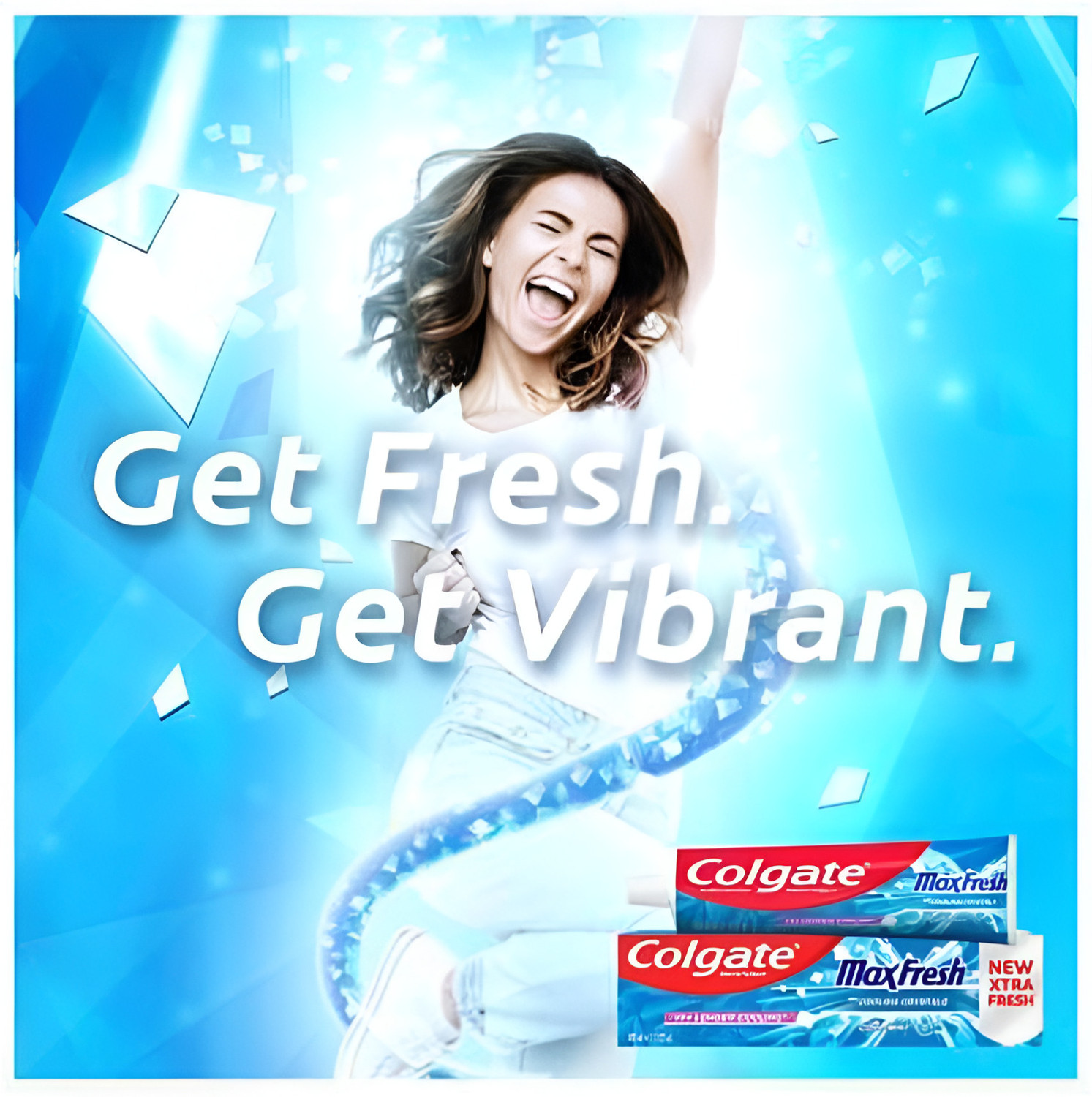 Image of Colgate Max Fresh with Cooling Crystals Cool Mint 10X longer Lasting(PACK OF 2) 100ml Toothpaste