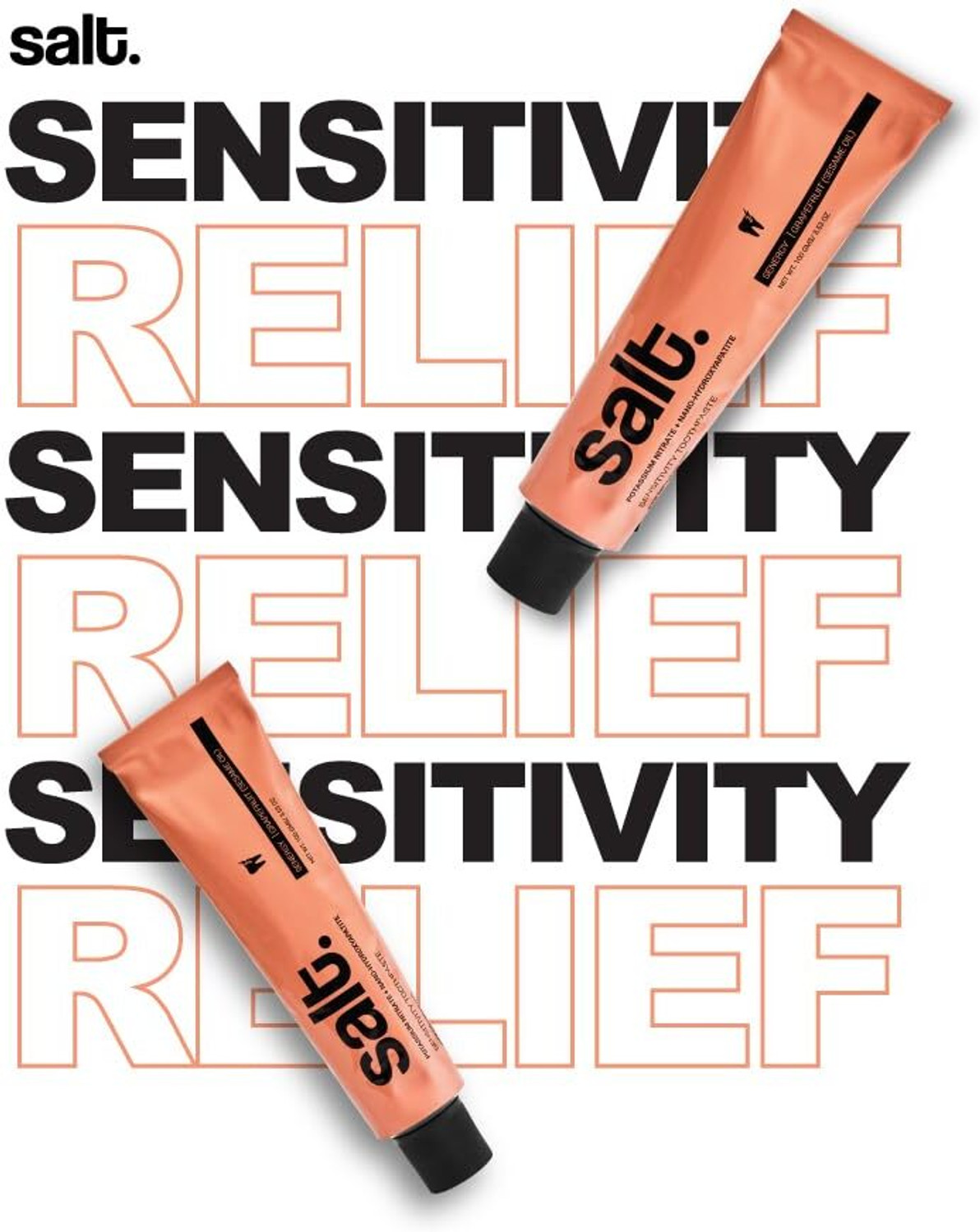 Image of Salt. Senergy Sensitivity Toothpaste | Grapefruit Flavour | Natural Enamel Repair Toothpaste