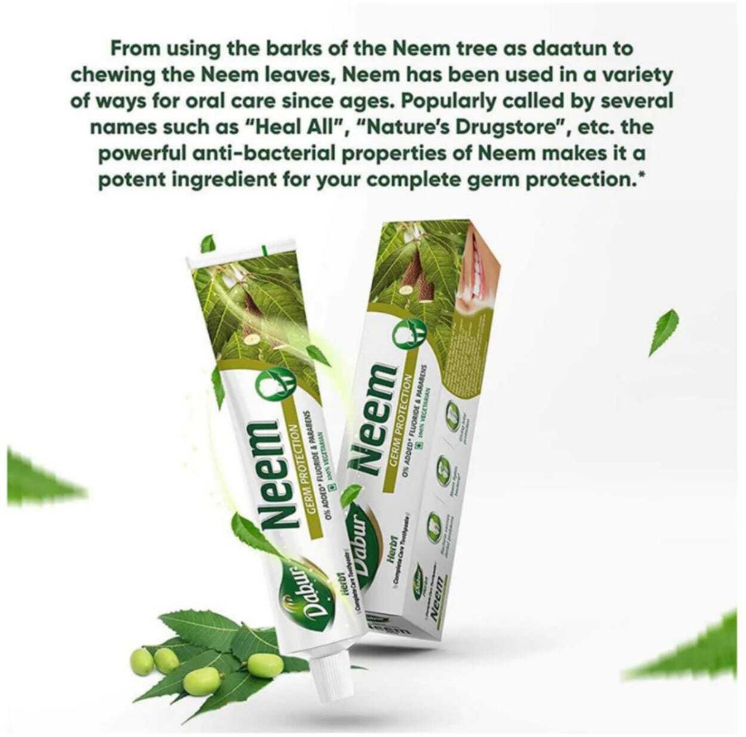 Image of Dabur Herbal Neem Complete Care Germ Protection Toothpaste 300gm 2pc Toothpaste