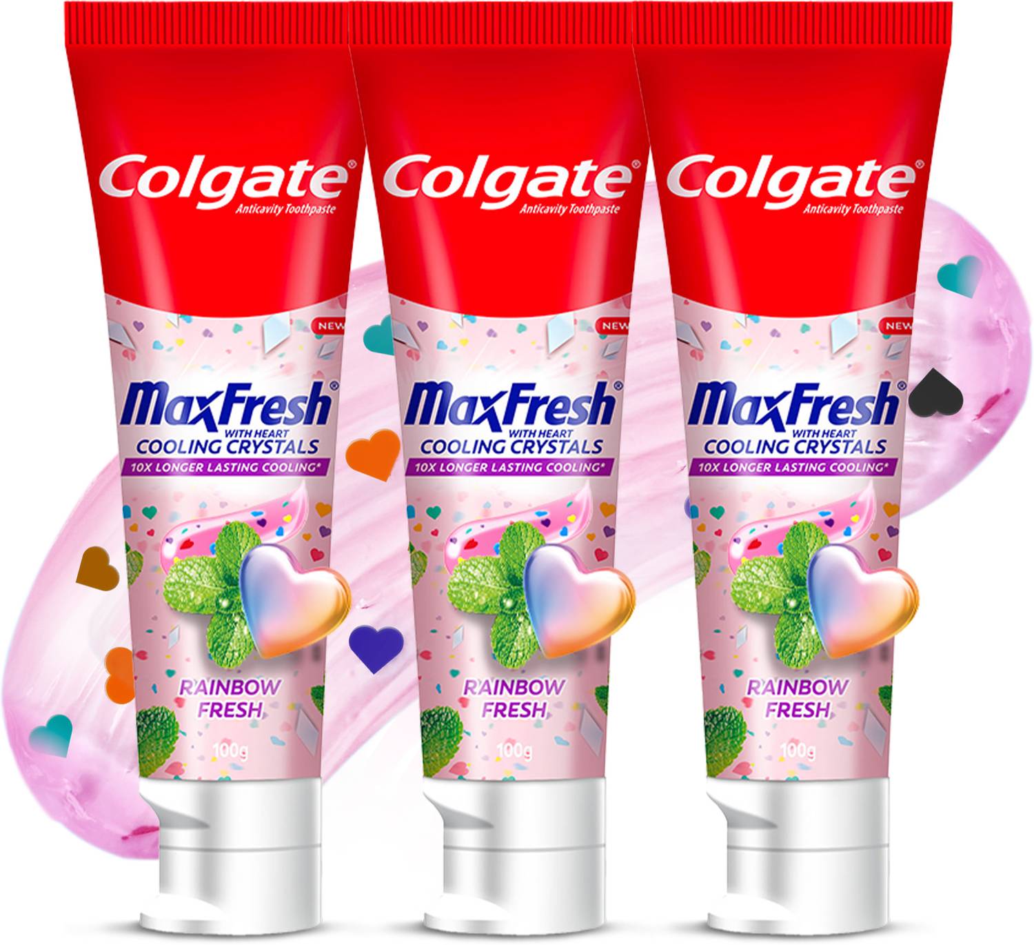 Colgate MaxFresh Rainbow Fresh Tooth paste with Cooling Crystals