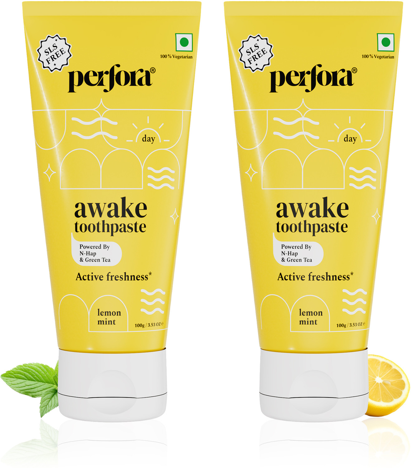 Image of Perfora Awake Toothpaste Active Freshness & Anti-cavity, SLS & Fluoride Free Toothpaste