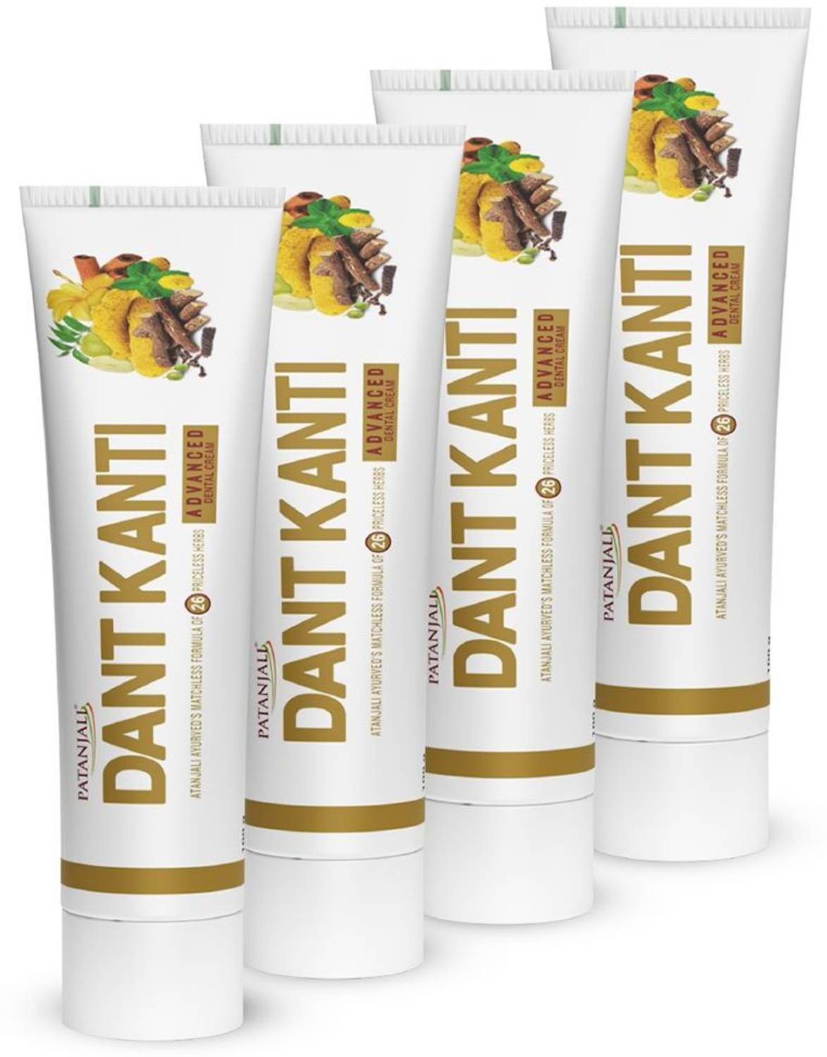 PATANJALI Dant Kanti Dental Cream Toothpaste (400 g, Pack of 4)