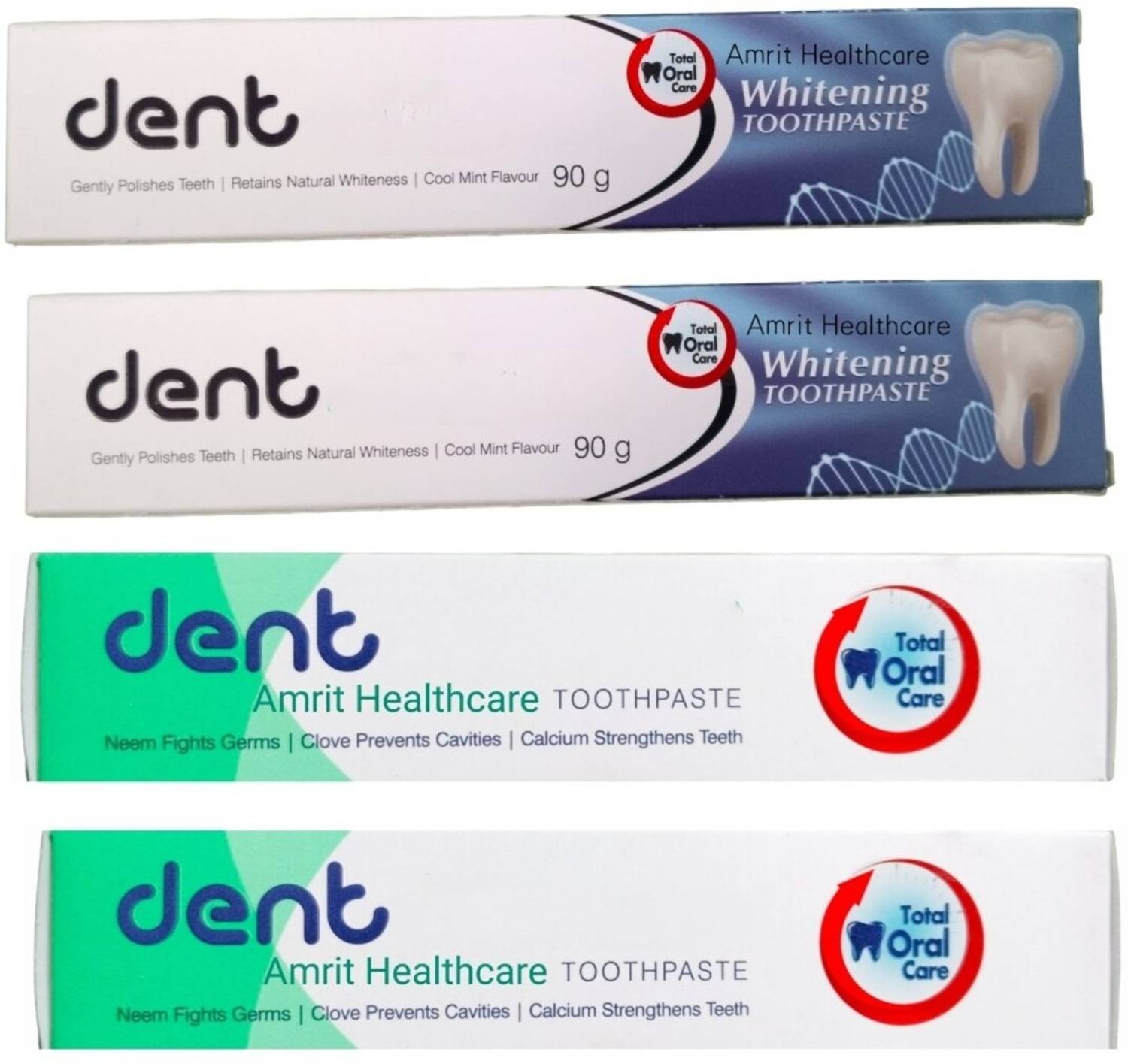 Amrit Healthcare Dent Whitening & Neem Clove Calcium (anti-cavity) Toothpaste