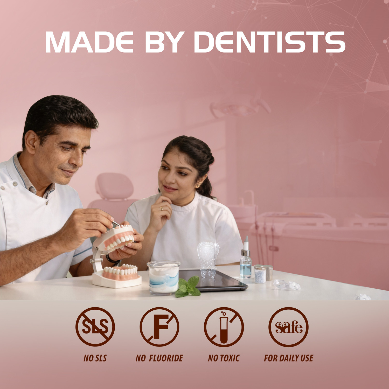 Image of bentodent Promineraliser with 5% Nano Hydroxyapatite & Licorice mint Toothpaste