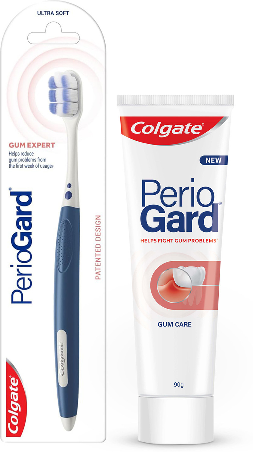 Image of Colgate PerioGard Gum Expert Ultra Soft Toothbrush & PerioGard Gum Care 90gm Toothpaste