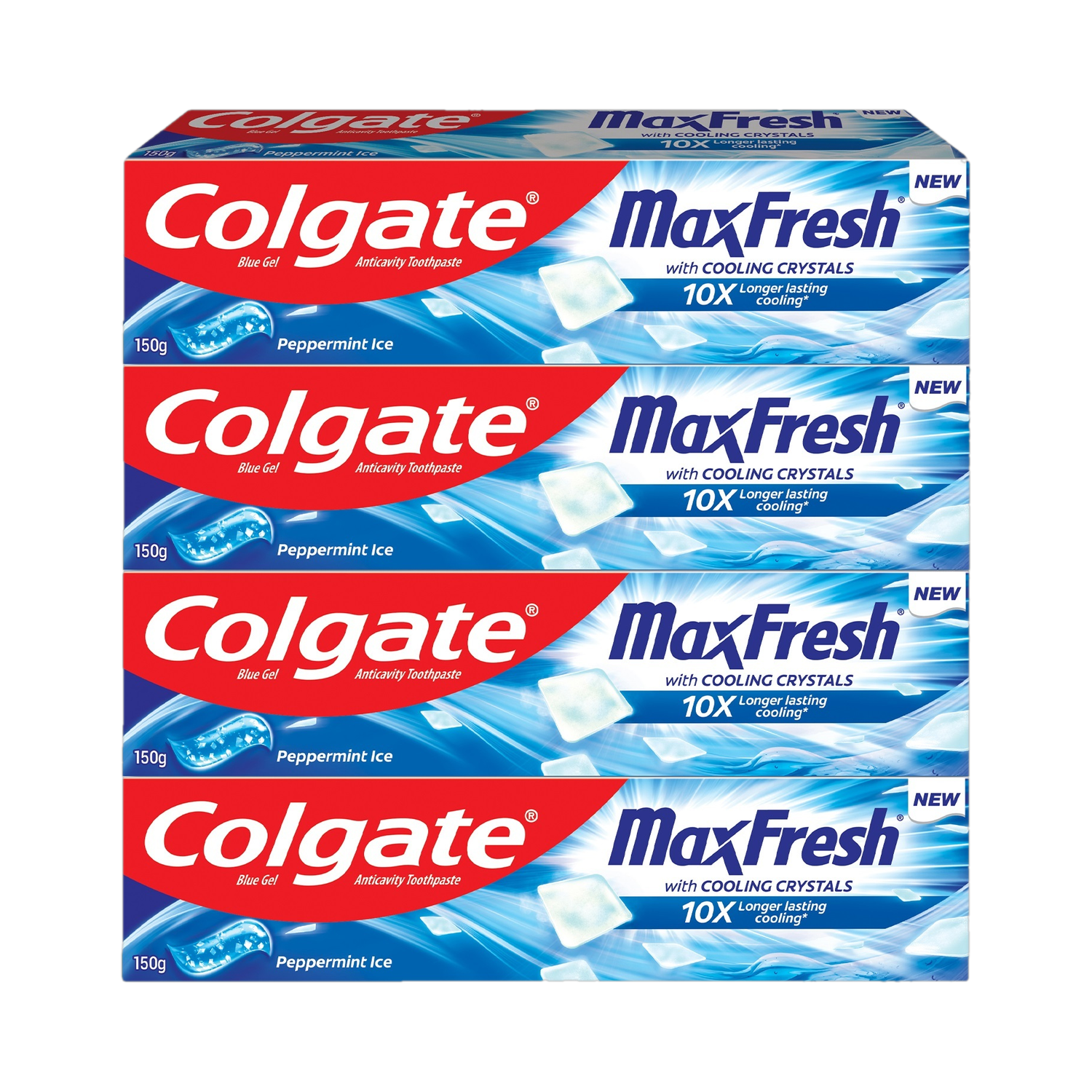 Colgate MaxFresh Menthol Peppermint Ice Blue Gel Toothpaste 150g - Image 1