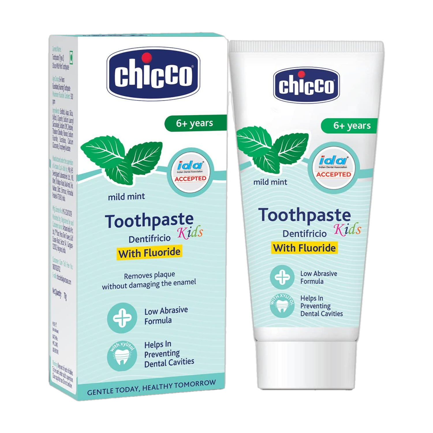 Image of Chicco Mild Mint Flavour 6Y+ Kids, Preservative Free Toothpaste (70 g)