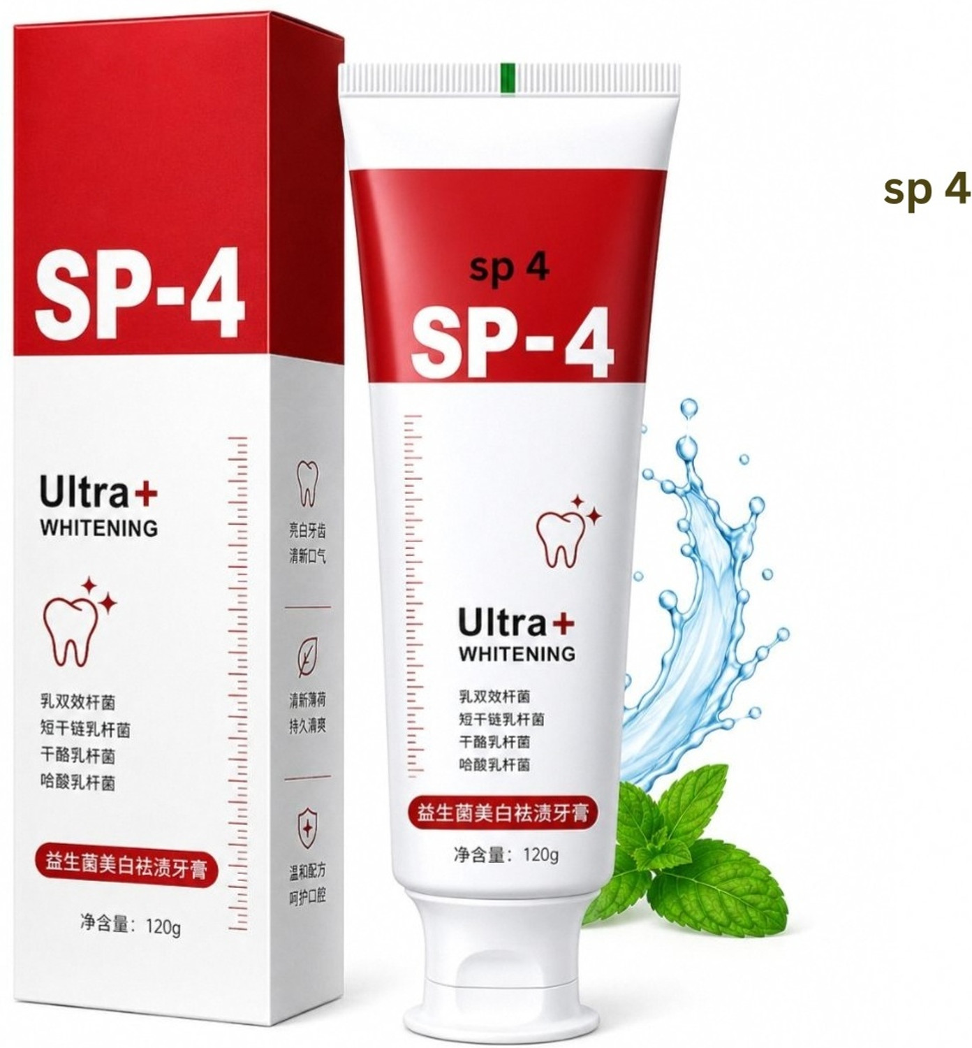 Image of sp 4 Tooth Whitening Paste | Select Whitening Toothpaste Care Collection for Toothpaste