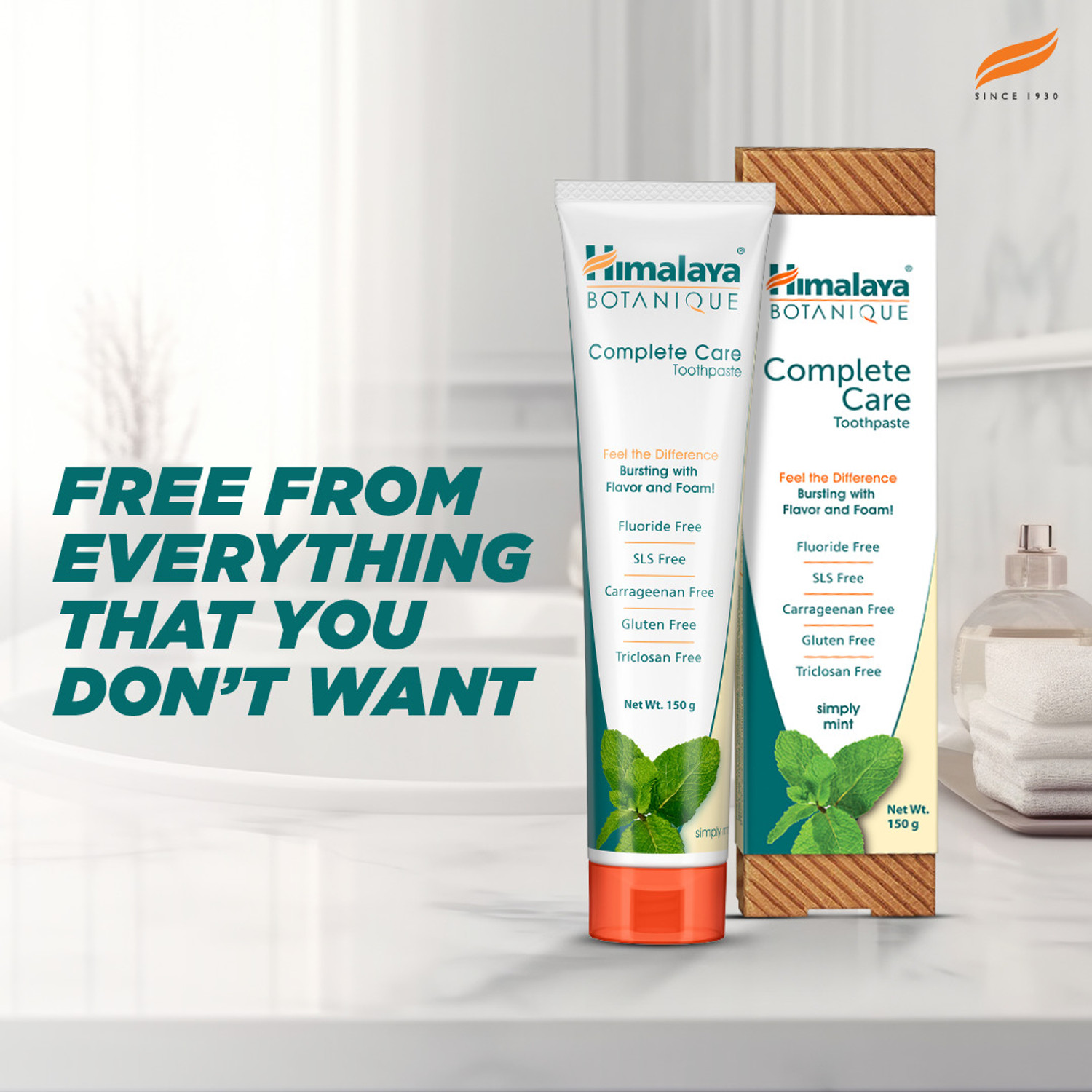 Image of HIMALAYA Botanique Complete Care Toothpaste - Simply Mint 150g Toothpaste