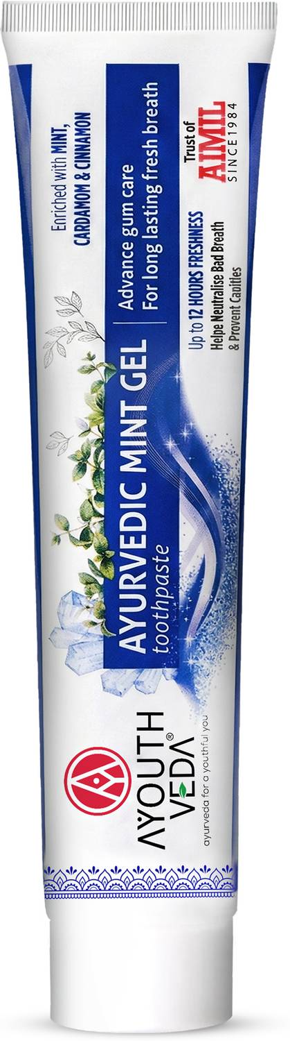AYOUTHVEDA Ayurvedic Mint Gel Toothpaste Advance Gum Care For Long Lasting Fresh Breath Toothpaste