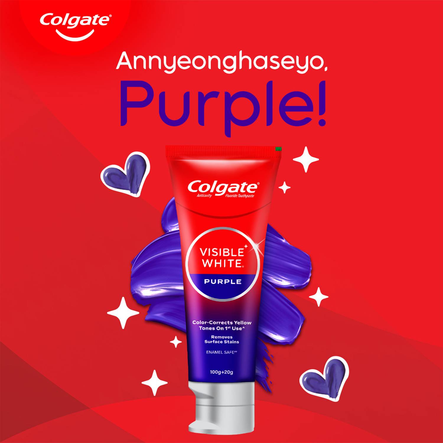 Colgate Visible White Purple Toothpaste 240 g - Image 3
