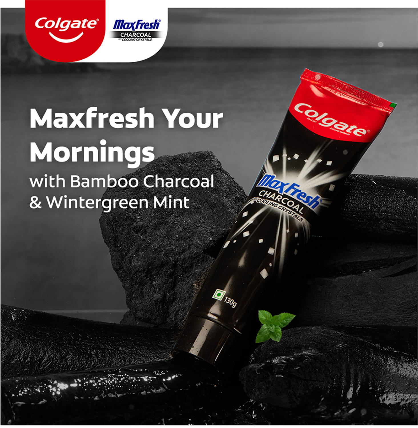 Image of Colgate MaxFresh Toothpaste, Black Gel Tooth Paste with Charcoal 390 gm Toothpaste