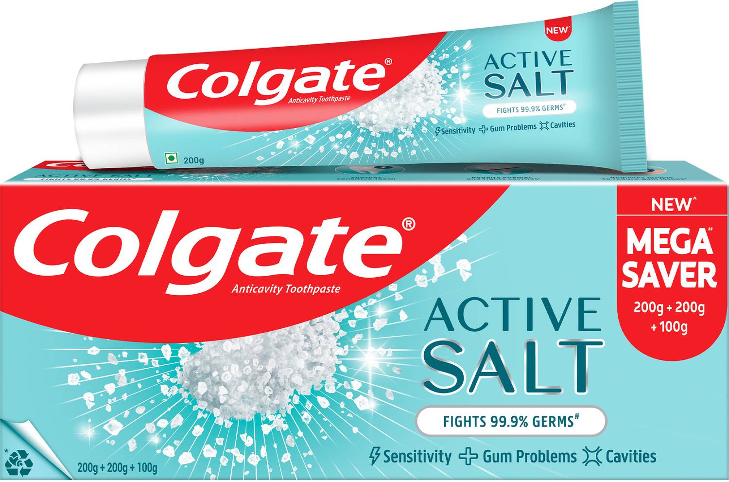 Colgate Active Salt Tooth paste, Daily Germ Protection, Healthy G