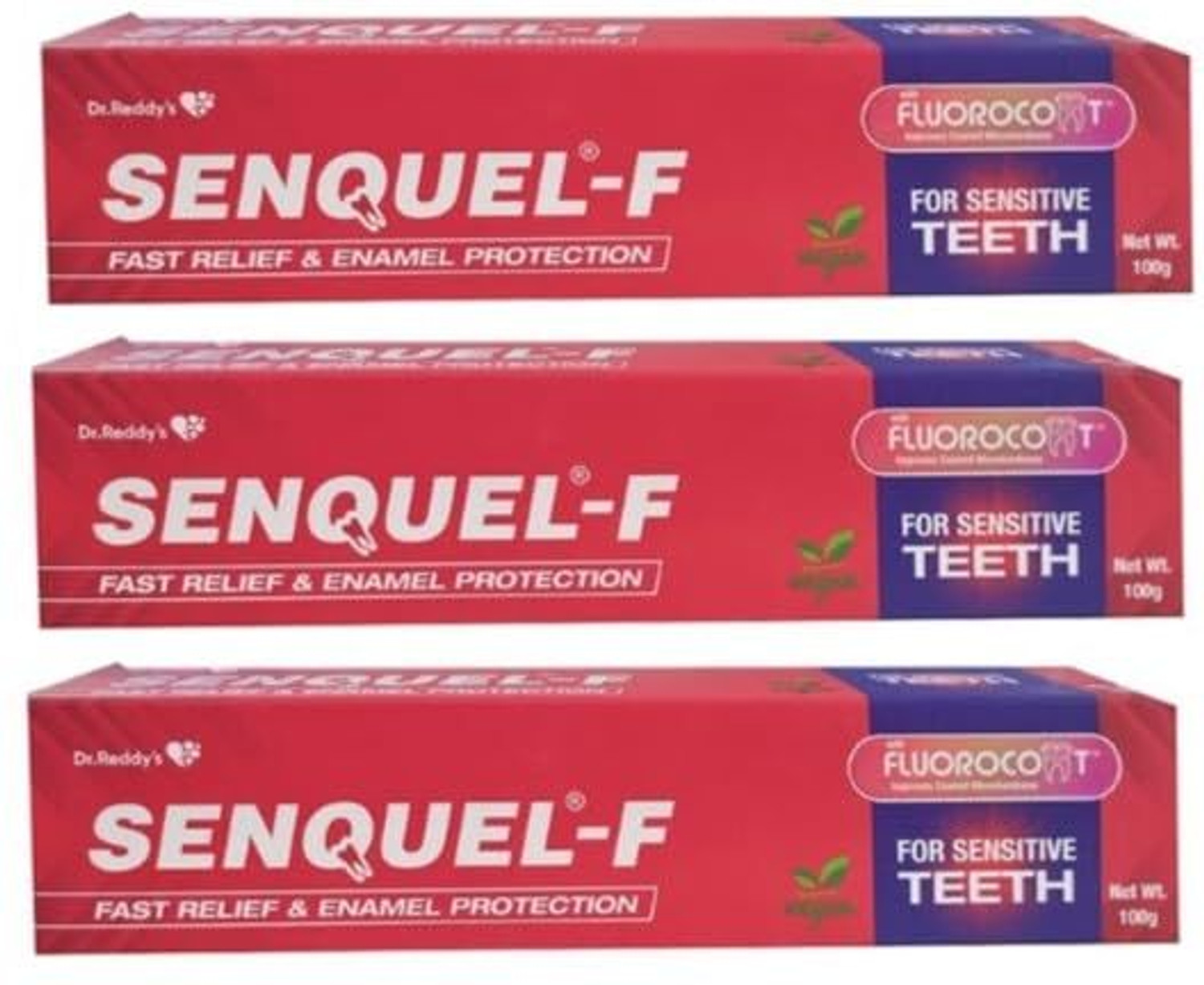 Image of SENQUEL Senquel F-Toothpaste,100gms PackOf3 Toothpaste