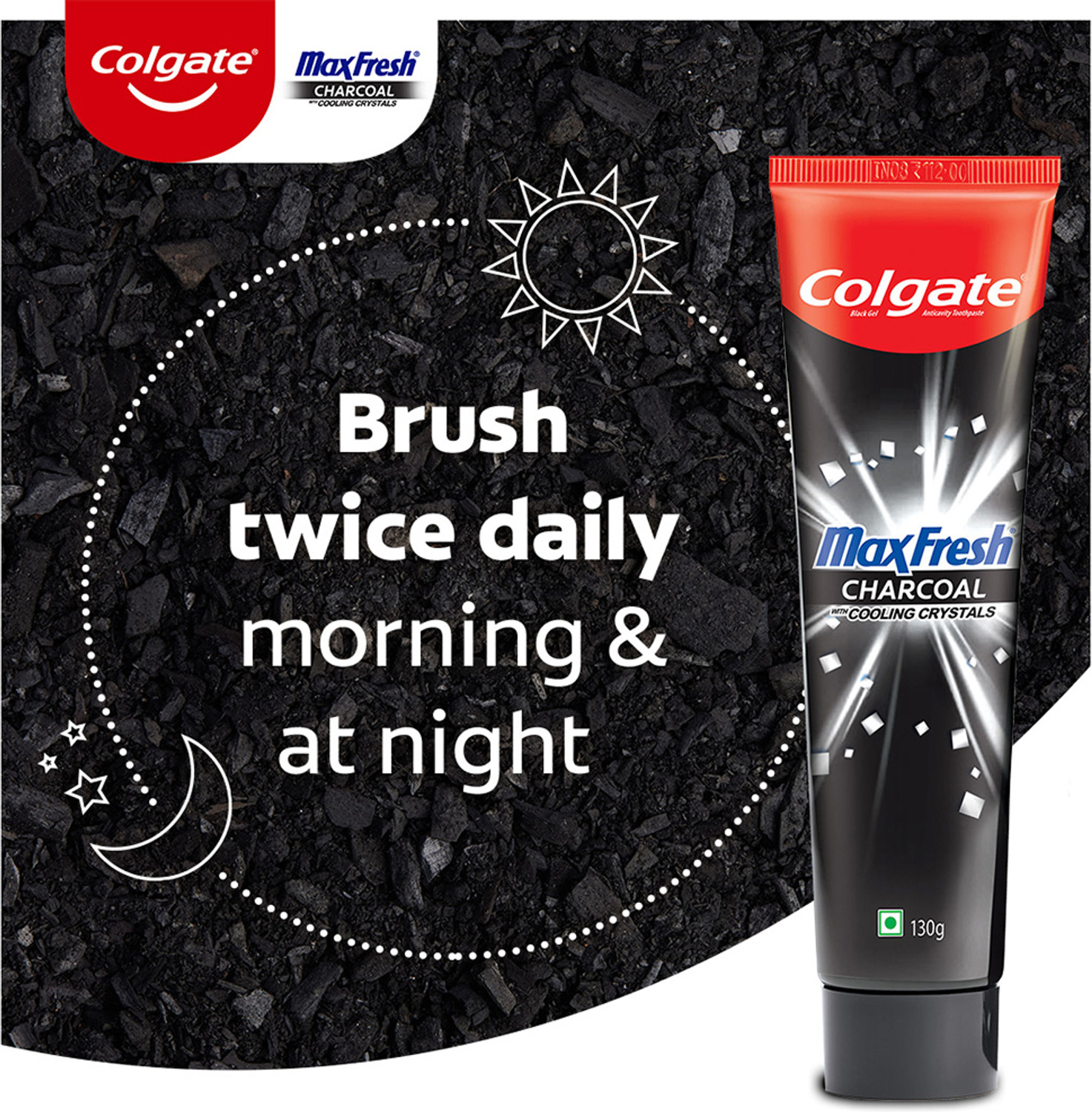 Image of Colgate MaxFresh Toothpaste, Black Gel Tooth Paste with Charcoal 390 gm Toothpaste