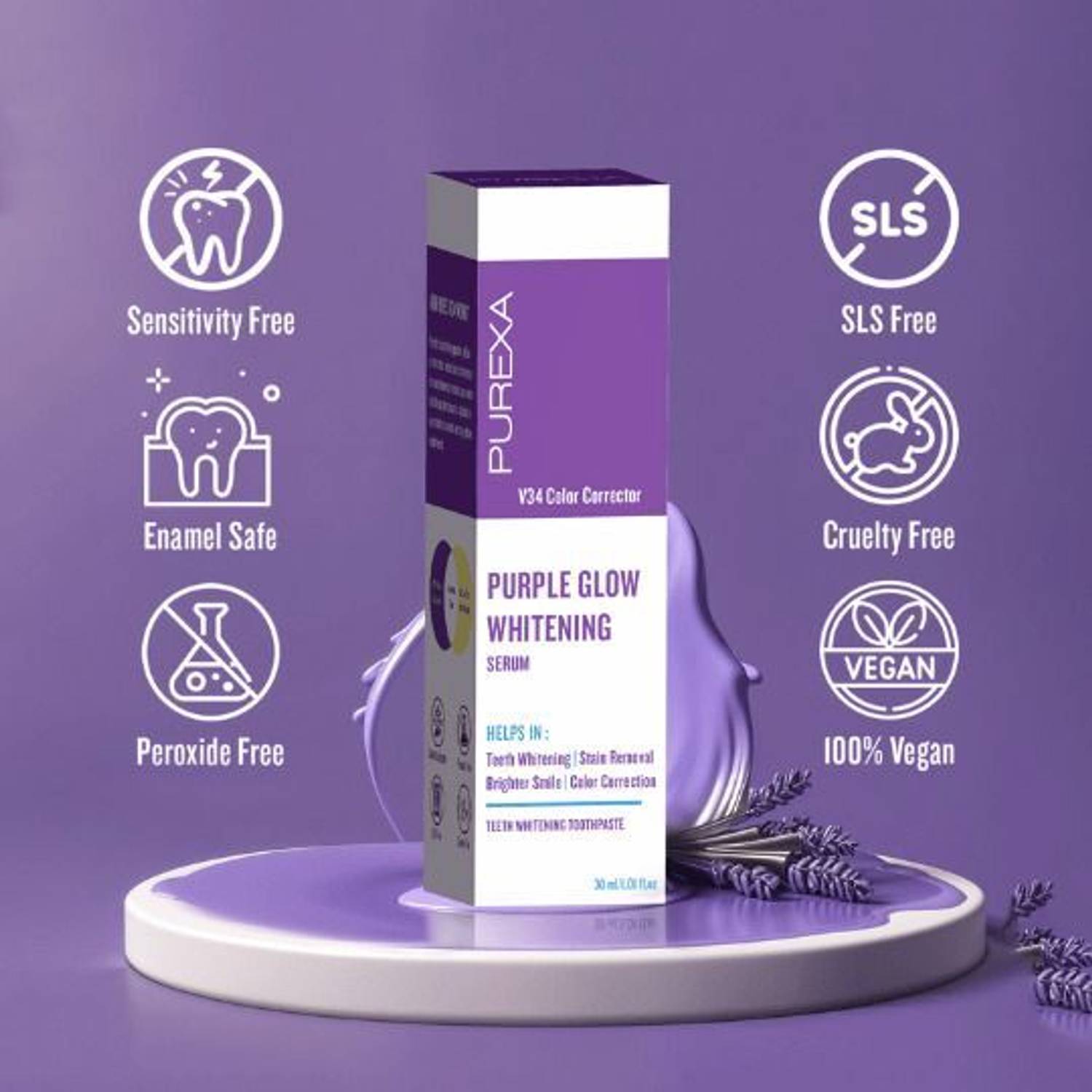 PUREXA Purple Teeth Whitening Serum 30ml - Image 3