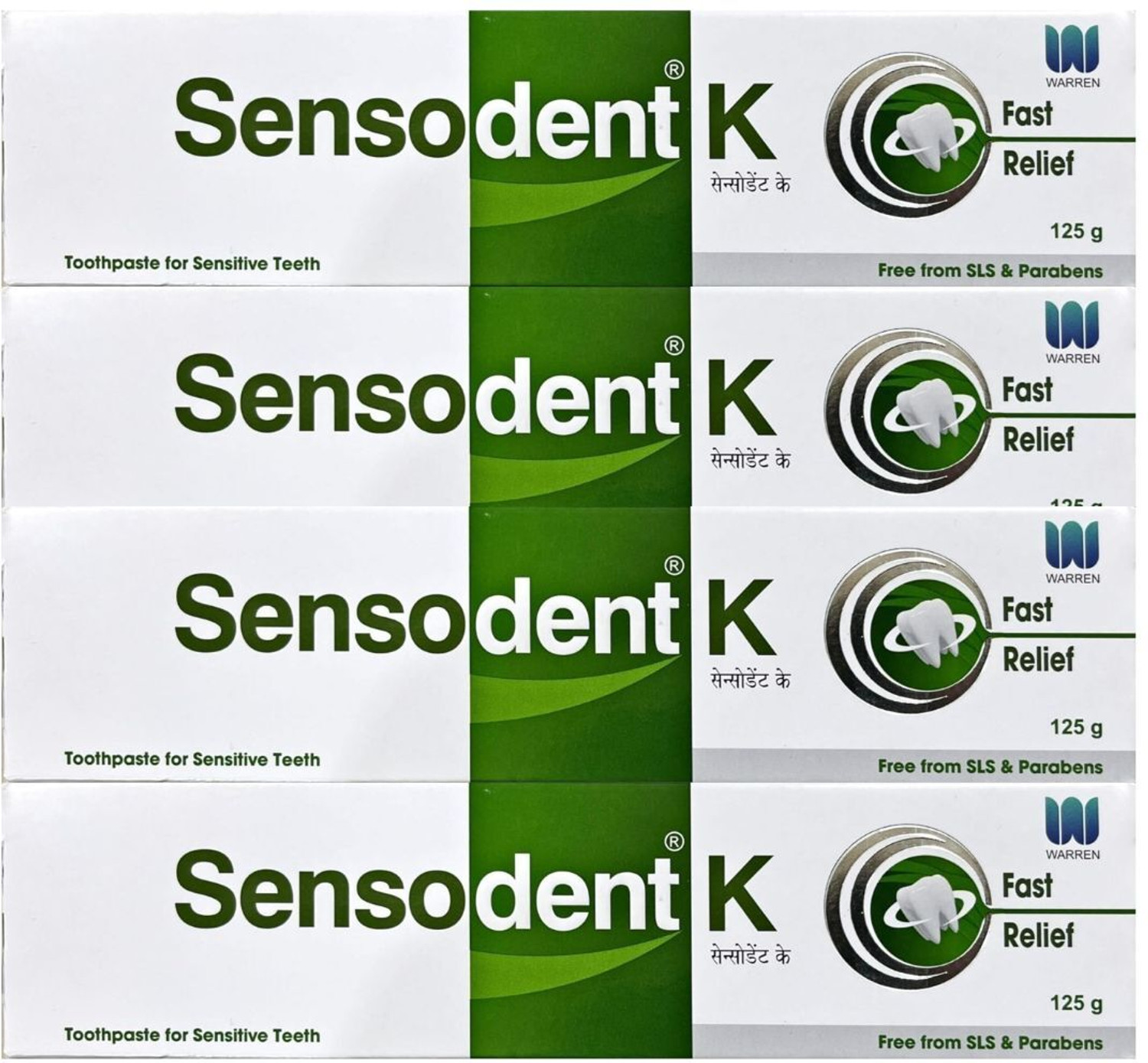 Image of sensodent K pain fast relief pack of 4 (125*4) Toothpaste
