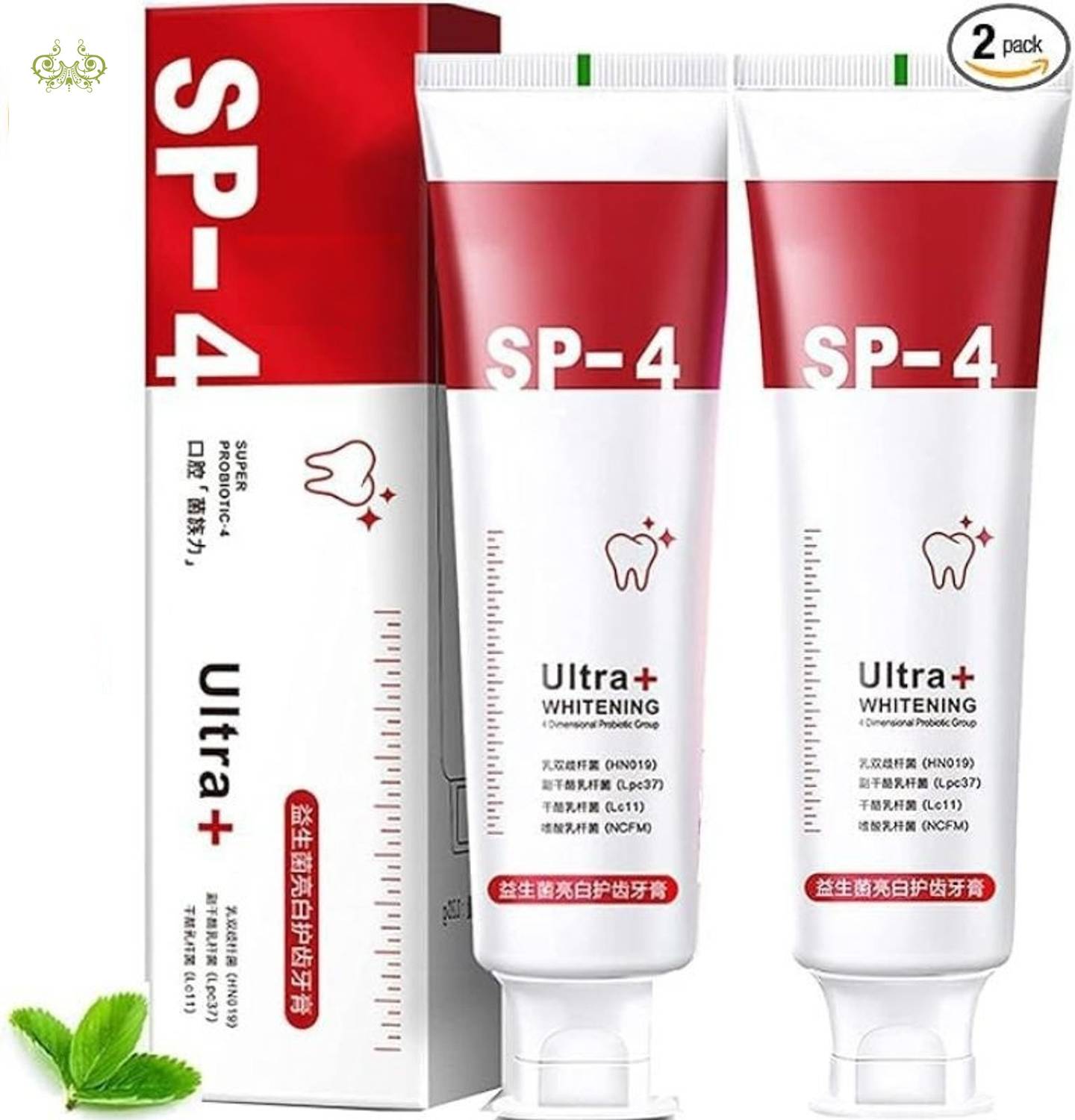 RJ GUDDU SP-4 Toothpaste Premium Teeth Whitening Pack of 2 R Toot