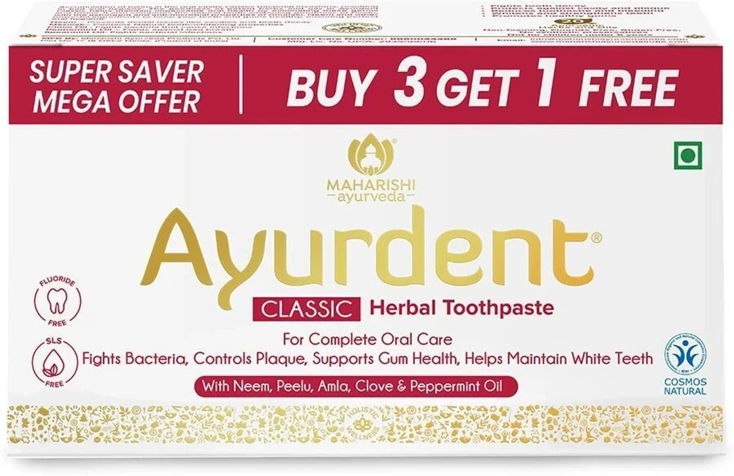 Image of MAHARISHI ayurveda Ayurdent Classic Toothpaste, For Toothache, Bleeding Gums, Sensitivity & Plaque Toothpaste