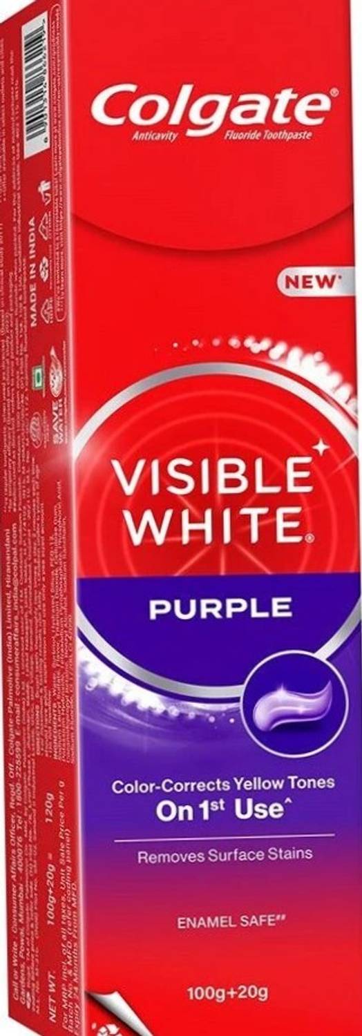 Visible White Purple | Color Correct Yellow Tonen On 1st Use^ Toothpaste - Image 1