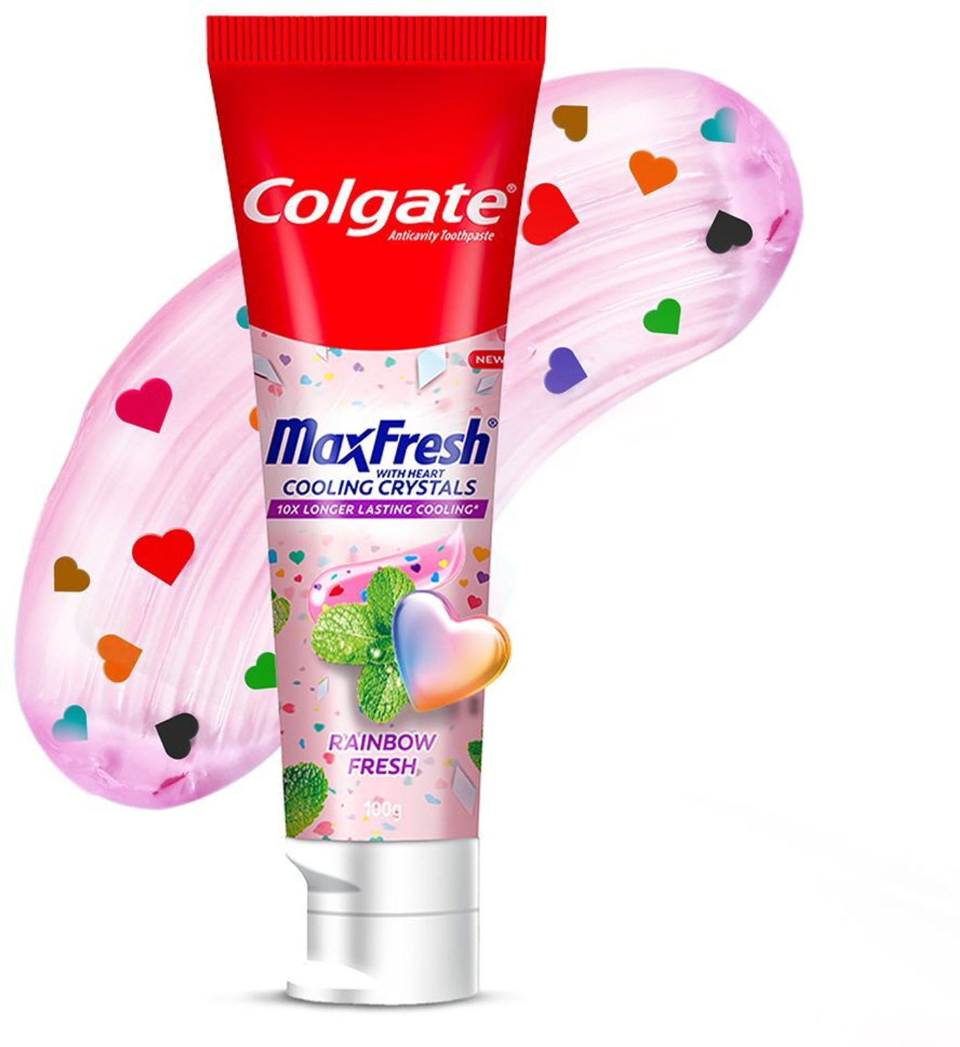 Image of Colgate MaxFresh Rainbow Triple Mint Gel Toothpaste