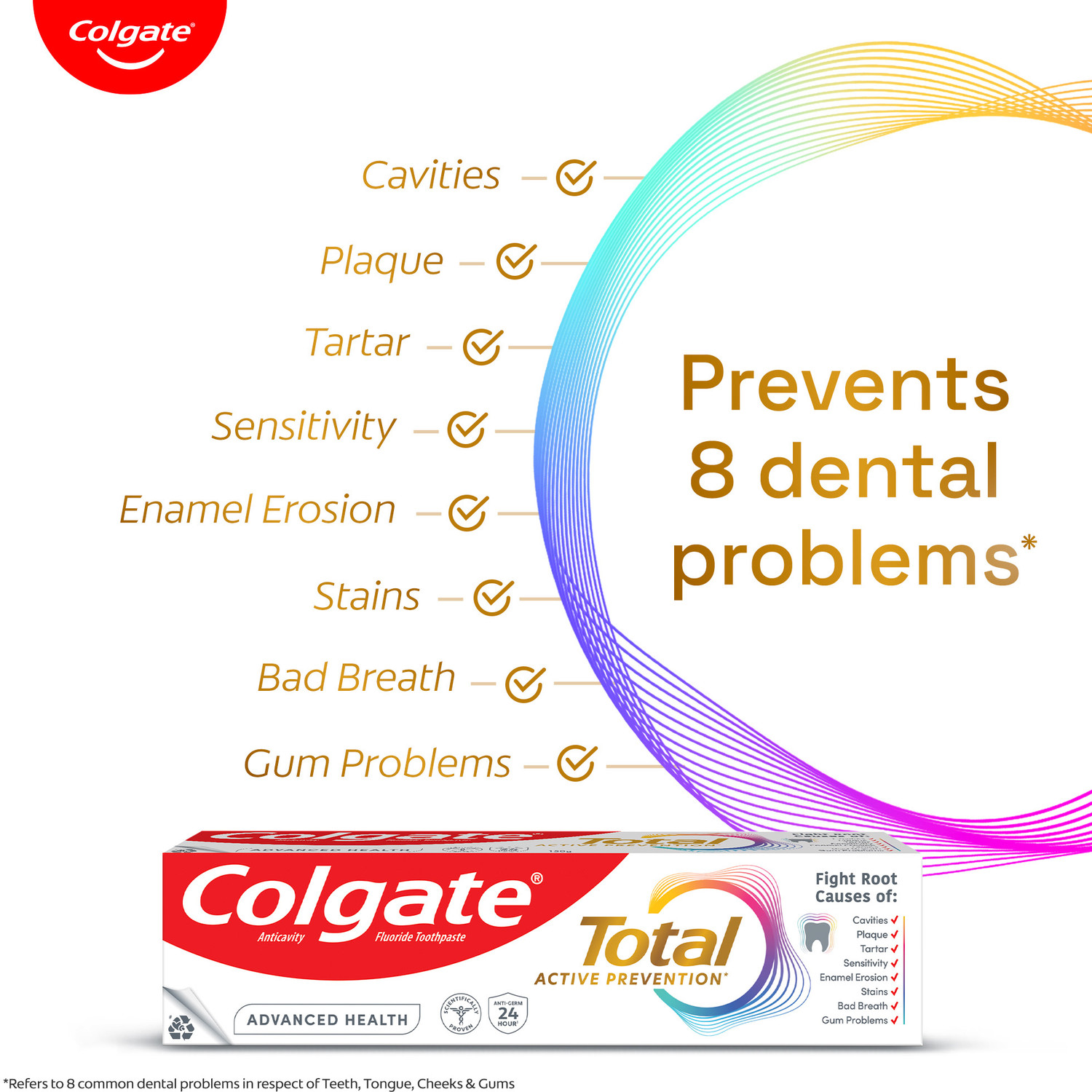 Image of Colgate Total Advanced Health Toothpaste 450g and Travel Pouch Toothpaste