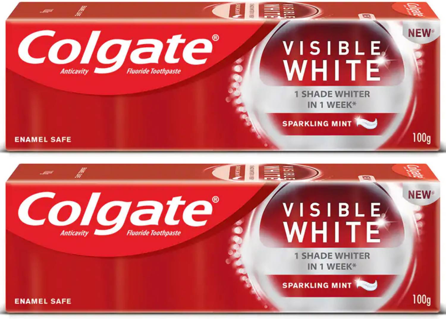 Colgate Visible White Toothpaste 400g Pack of 2 · 200 g (400 g total) - Image 1