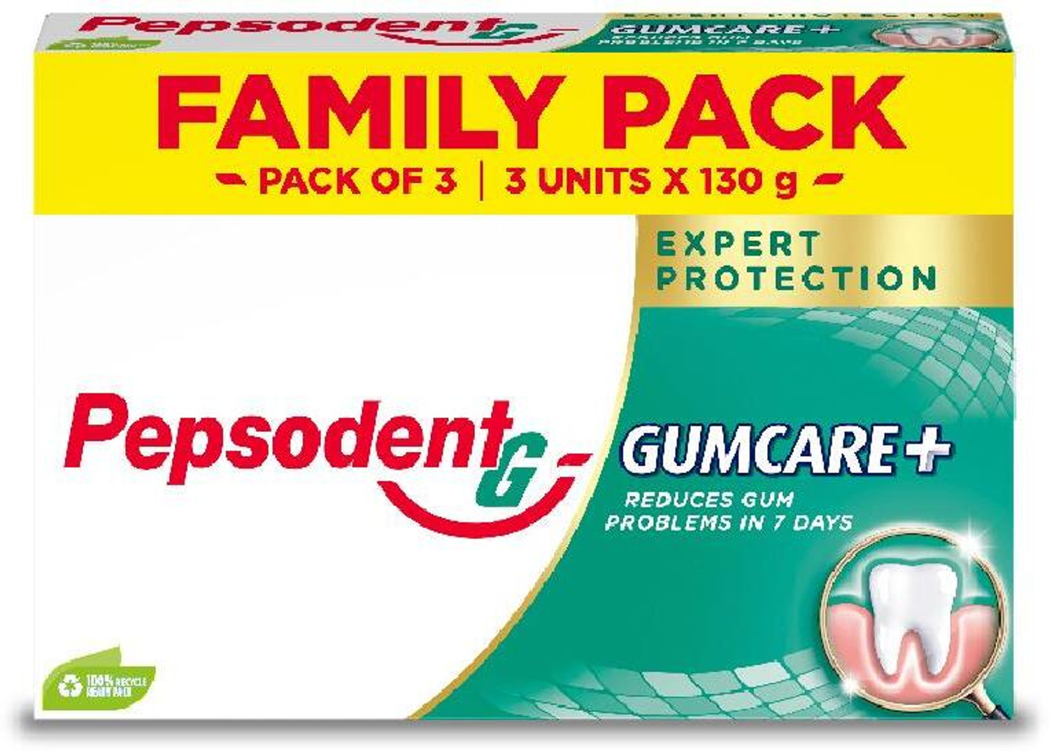 Image of PEPSODENT Gum Care Expert Protection Toothpaste 390G (3x130g) Toothpaste