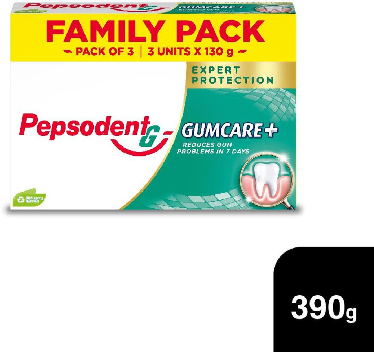 Image of PEPSODENT Gum Care Expert Protection Toothpaste 390G (3x130g) Toothpaste