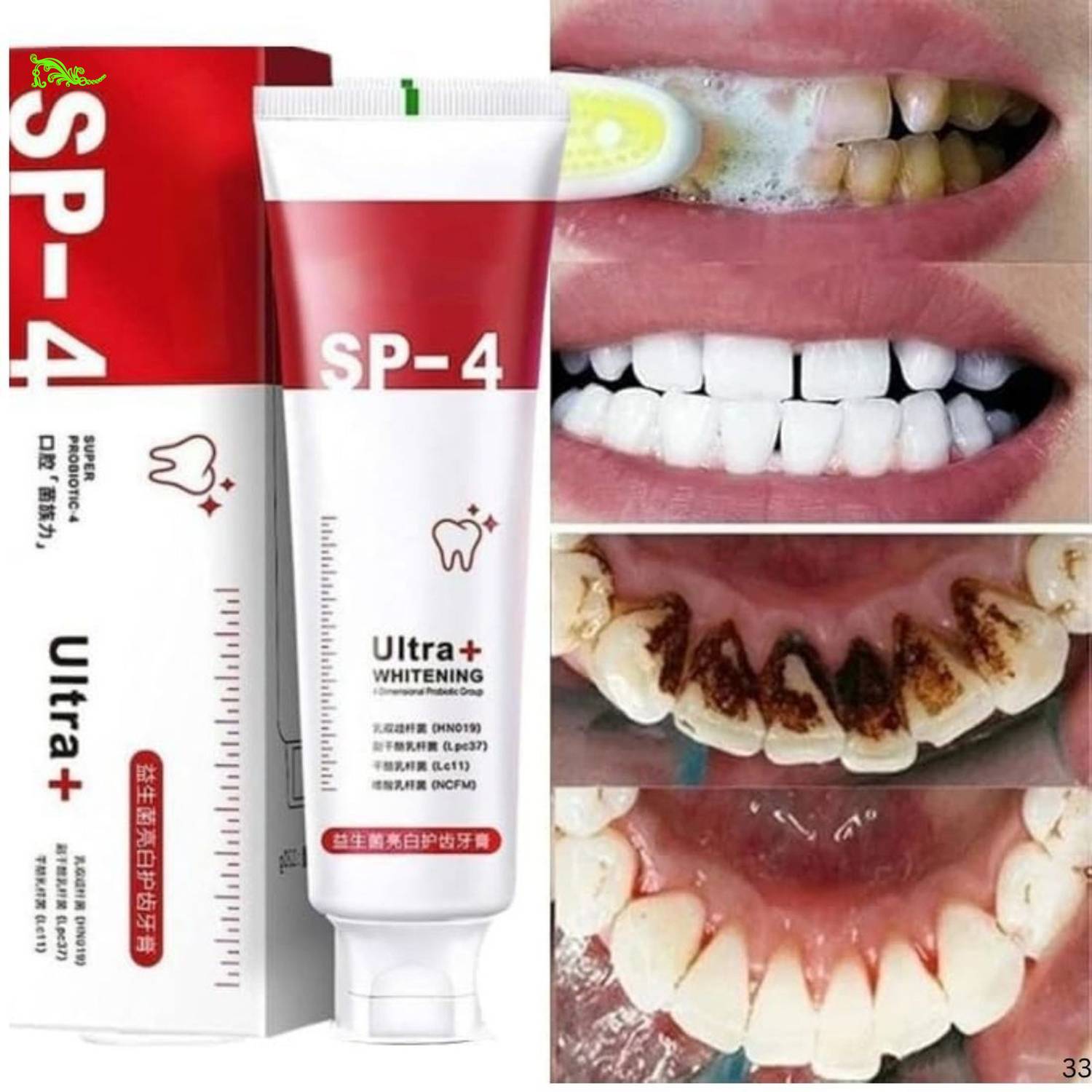 sp 4 SP-4 Ultra Whitening Probiotic Toothpaste for men and women_