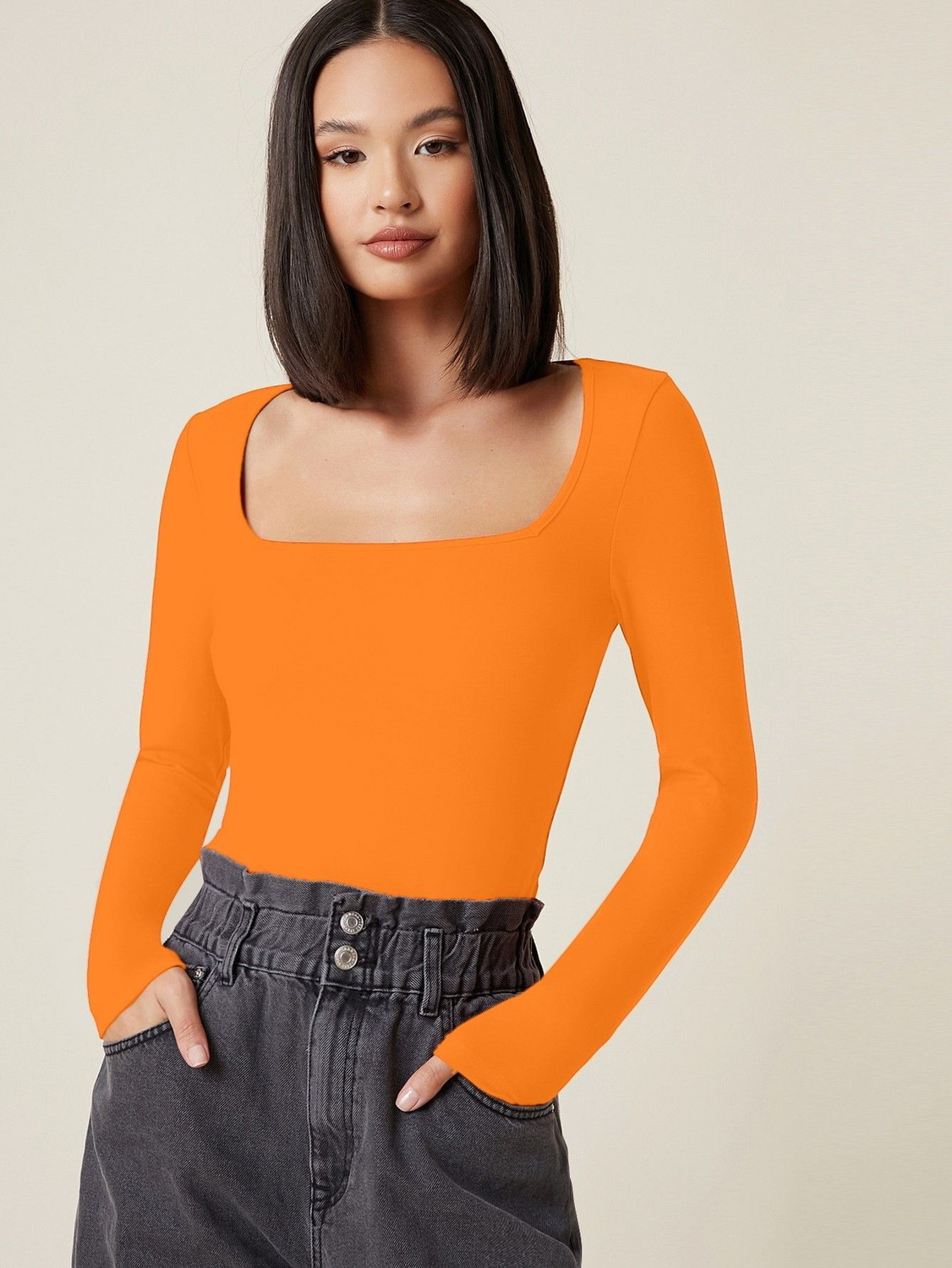 Image of Aahwan Casual Solid Women Orange Top