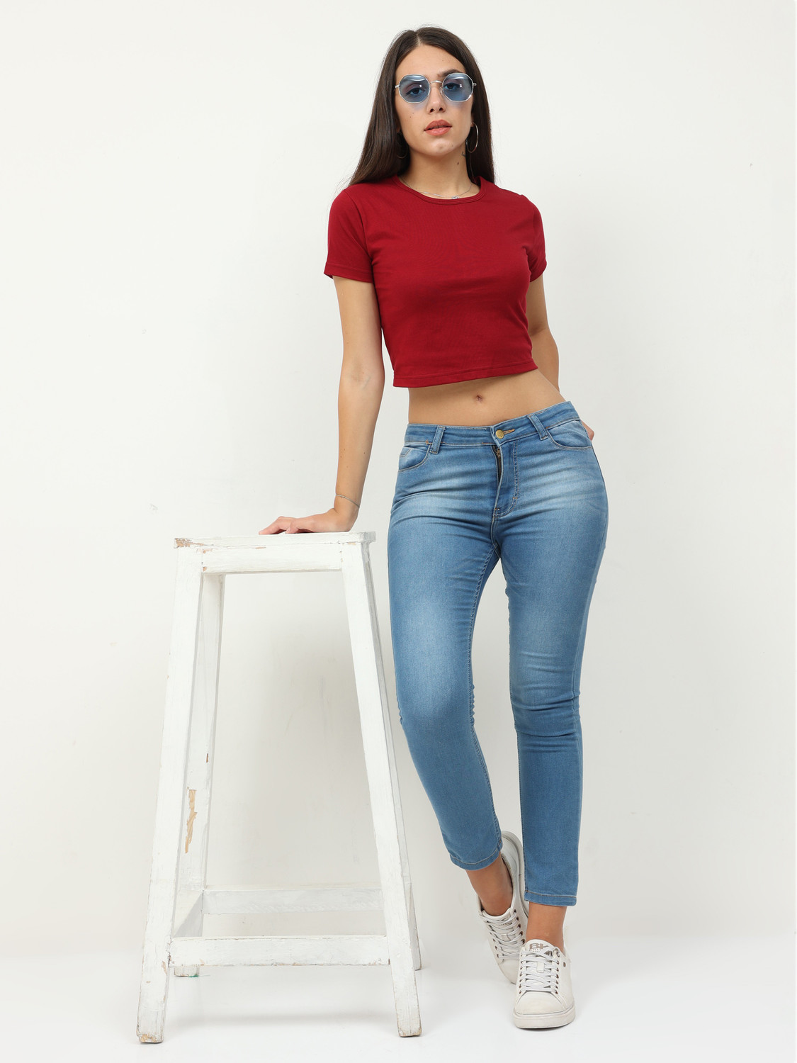 Image of Fleximaa Casual Solid Women Maroon Top