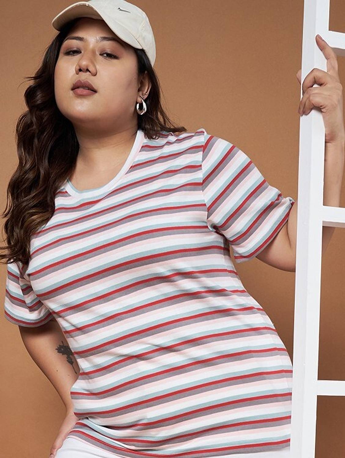 Austivo Casual Striped Women White Top